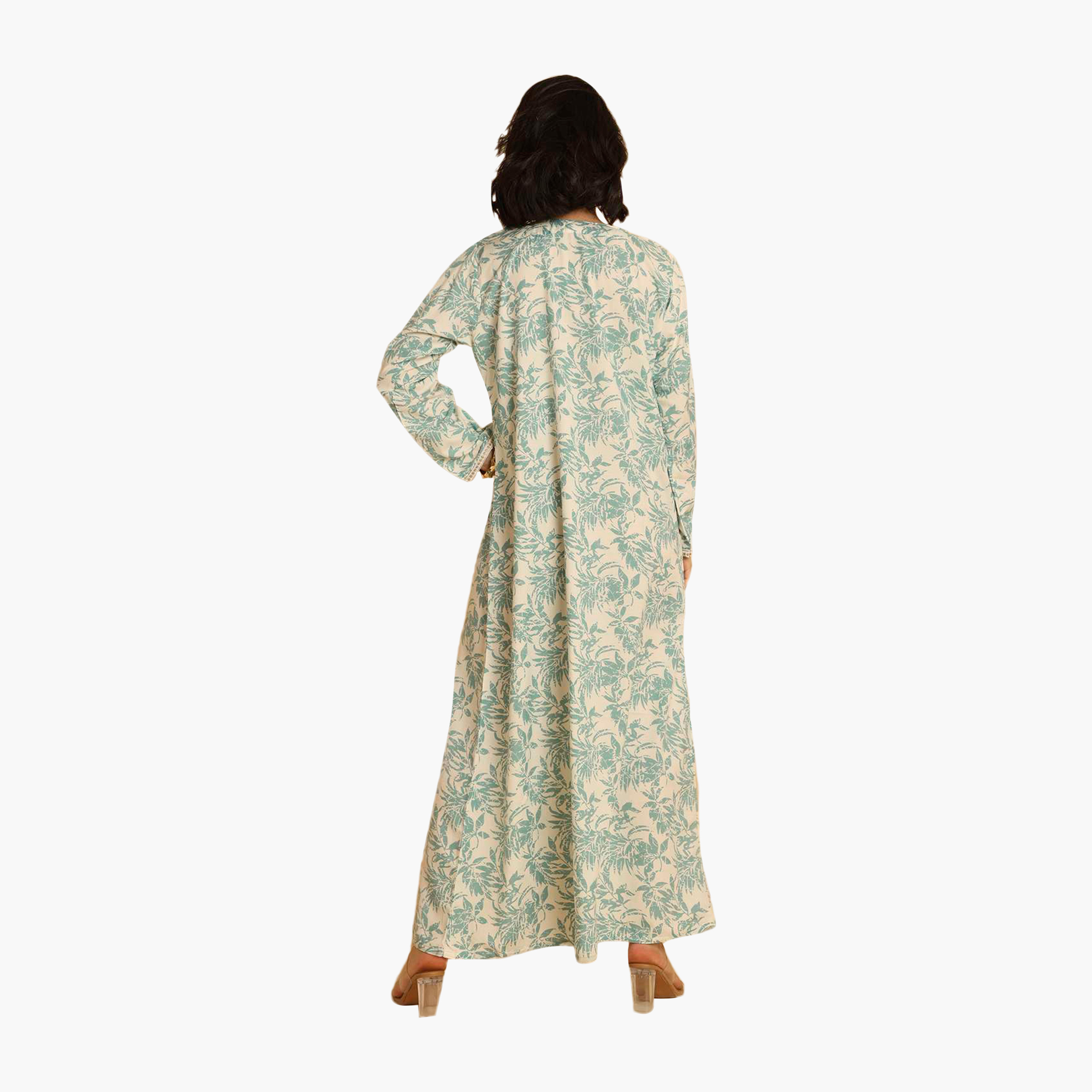 جلابية نسائية مطرزة بنقشة أوراق الشجر من هنا اند سارة-women-arabicclothing-jalabiyas-image-15