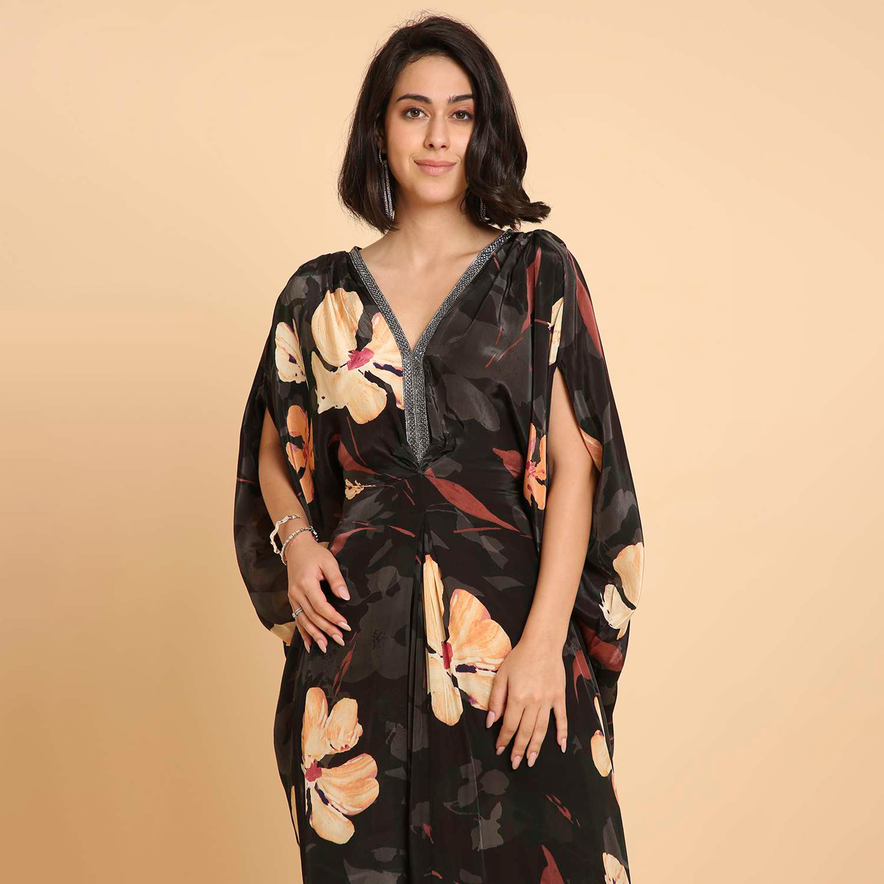 HanaandSara Floral Print Women's Casual Kaftan Style Jalabiya-women-arabicclothing-jalabiyas-image-12