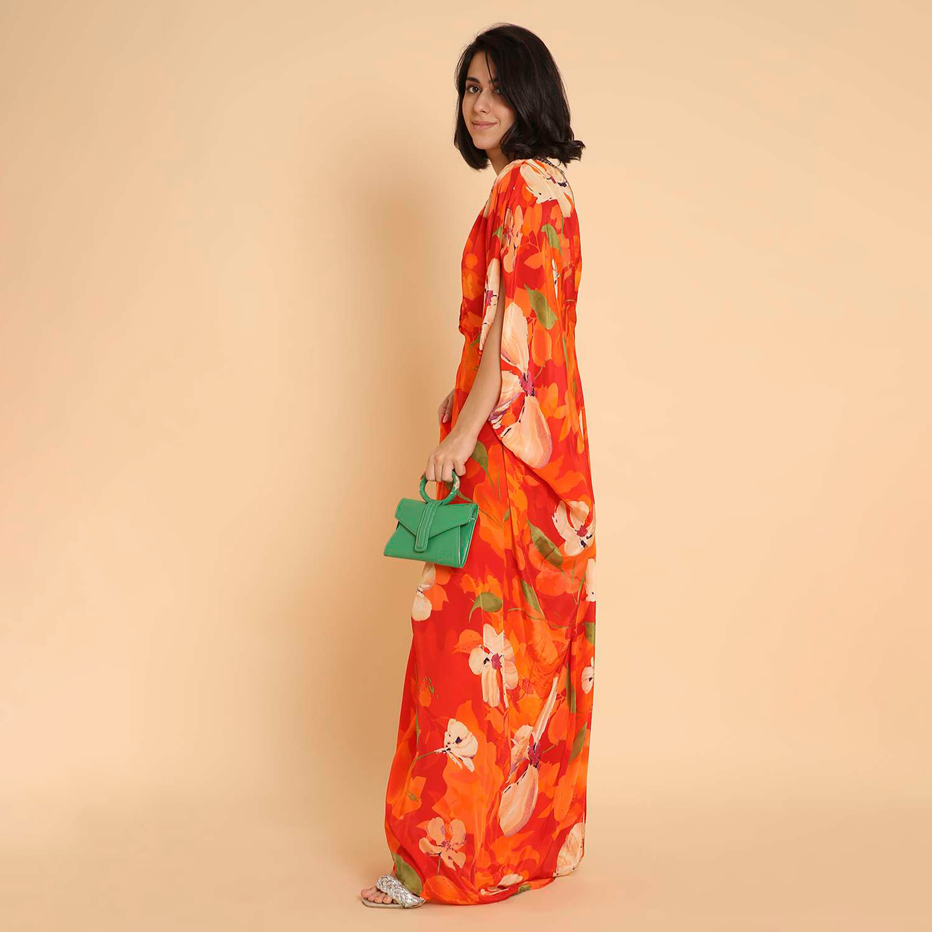 HanaandSara Floral Print Women's Casual Kaftan Style Jalabiya-women-arabicclothing-jalabiyas-image-8