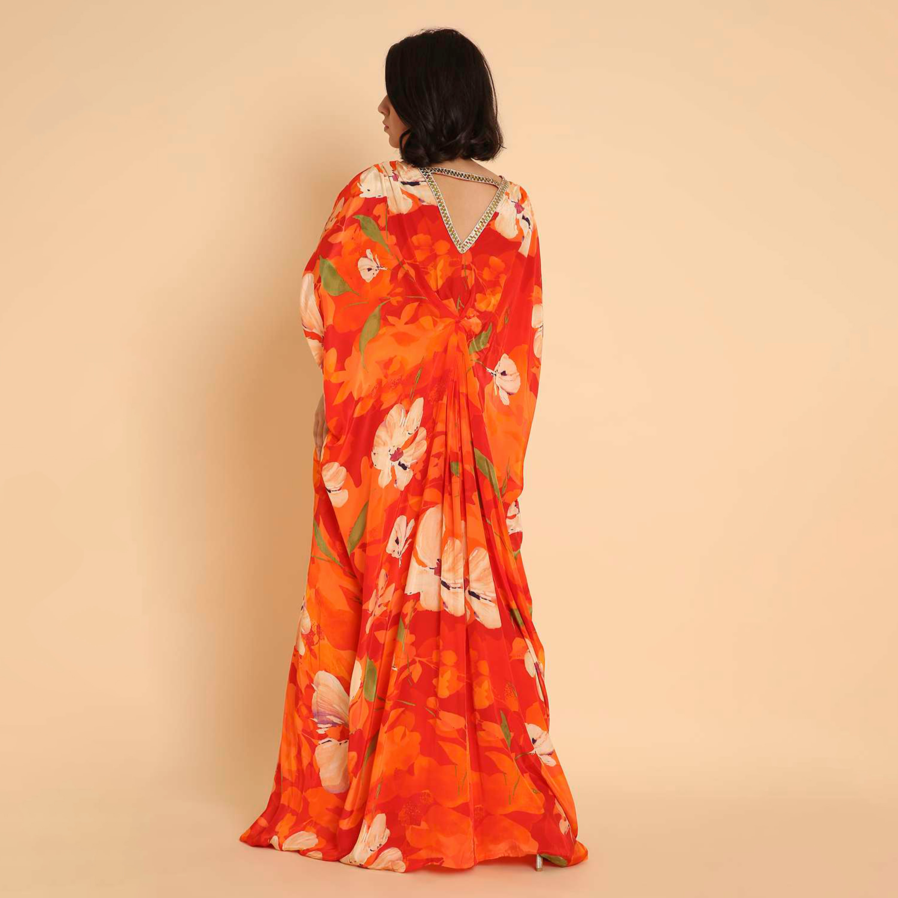 HanaandSara Floral Print Women's Casual Kaftan Style Jalabiya-women-arabicclothing-jalabiyas-image-10