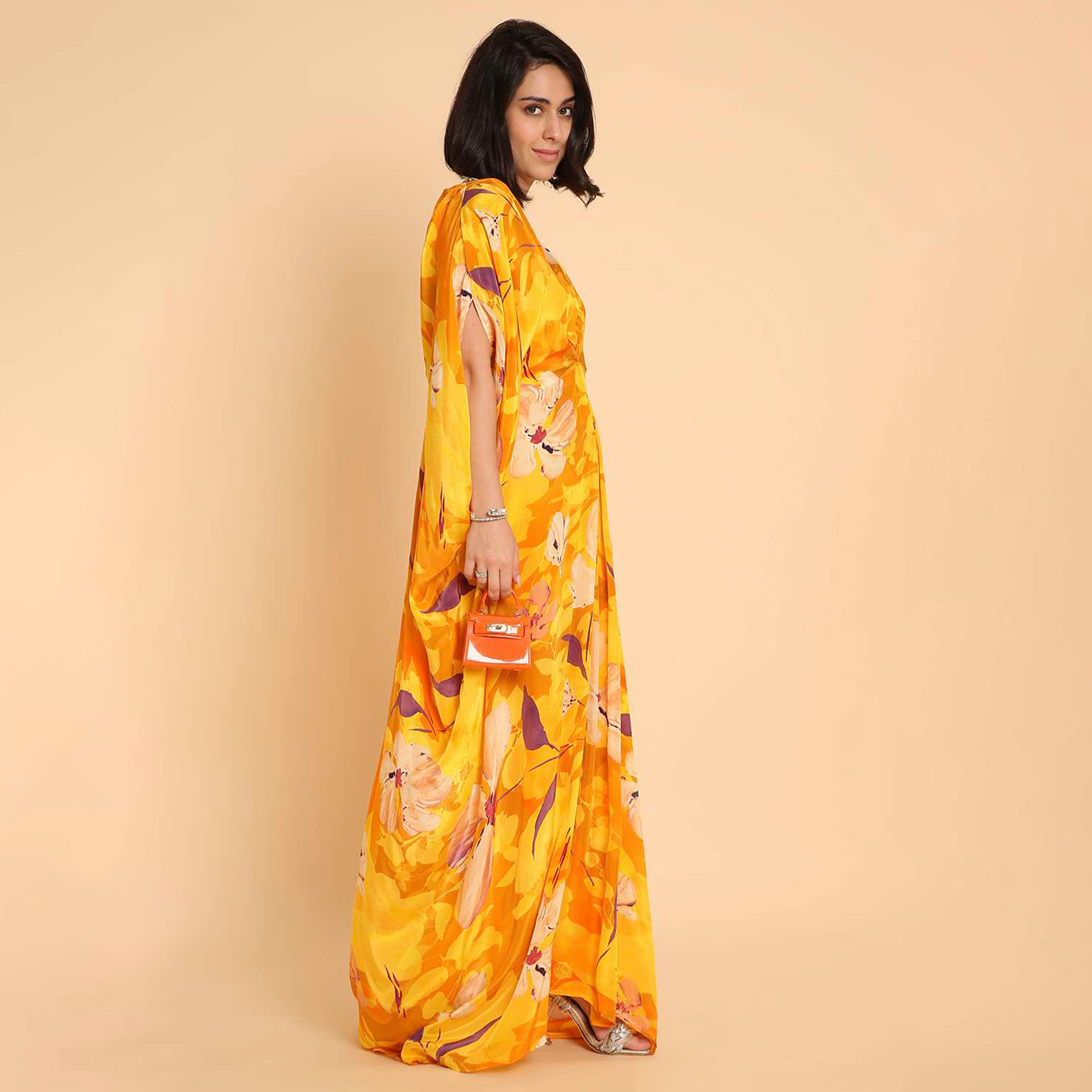جلابية نسائية بتصميم قفطان كاجوال بطبعة زهور من هنا اند سارة.-women-arabicclothing-jalabiyas-image-4