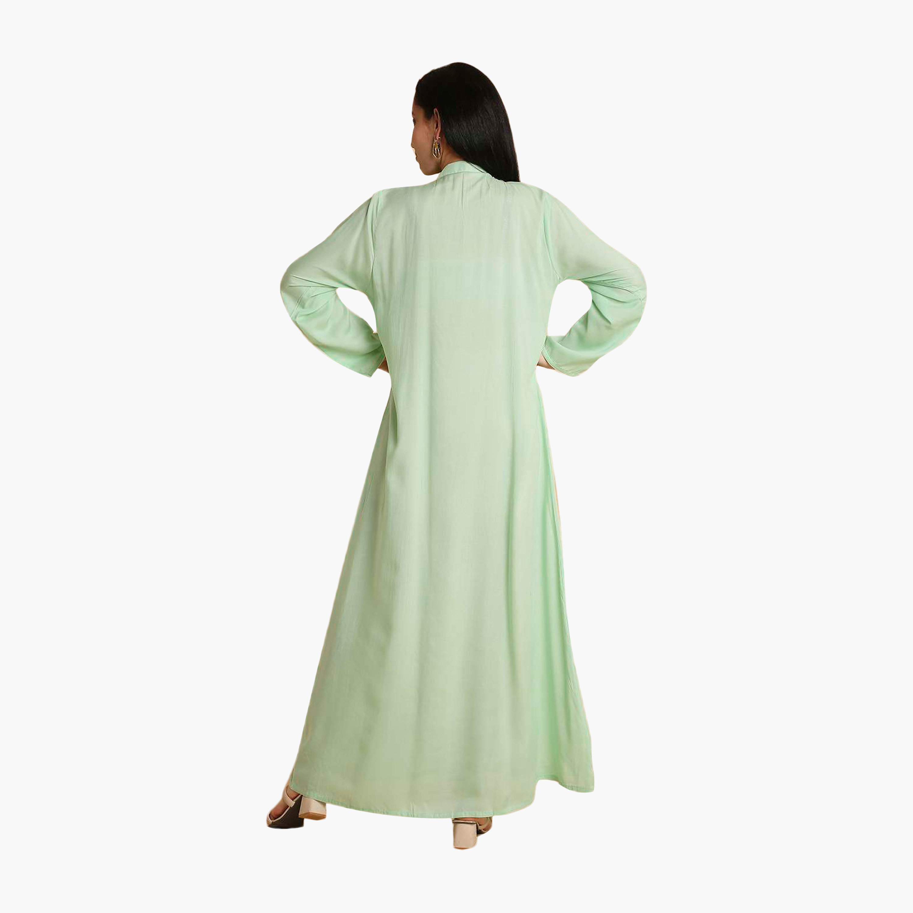 جلابية نسائية مطرزة بياقة ماندرين من هنا اند سارة-women-arabicclothing-jalabiyas-image-10