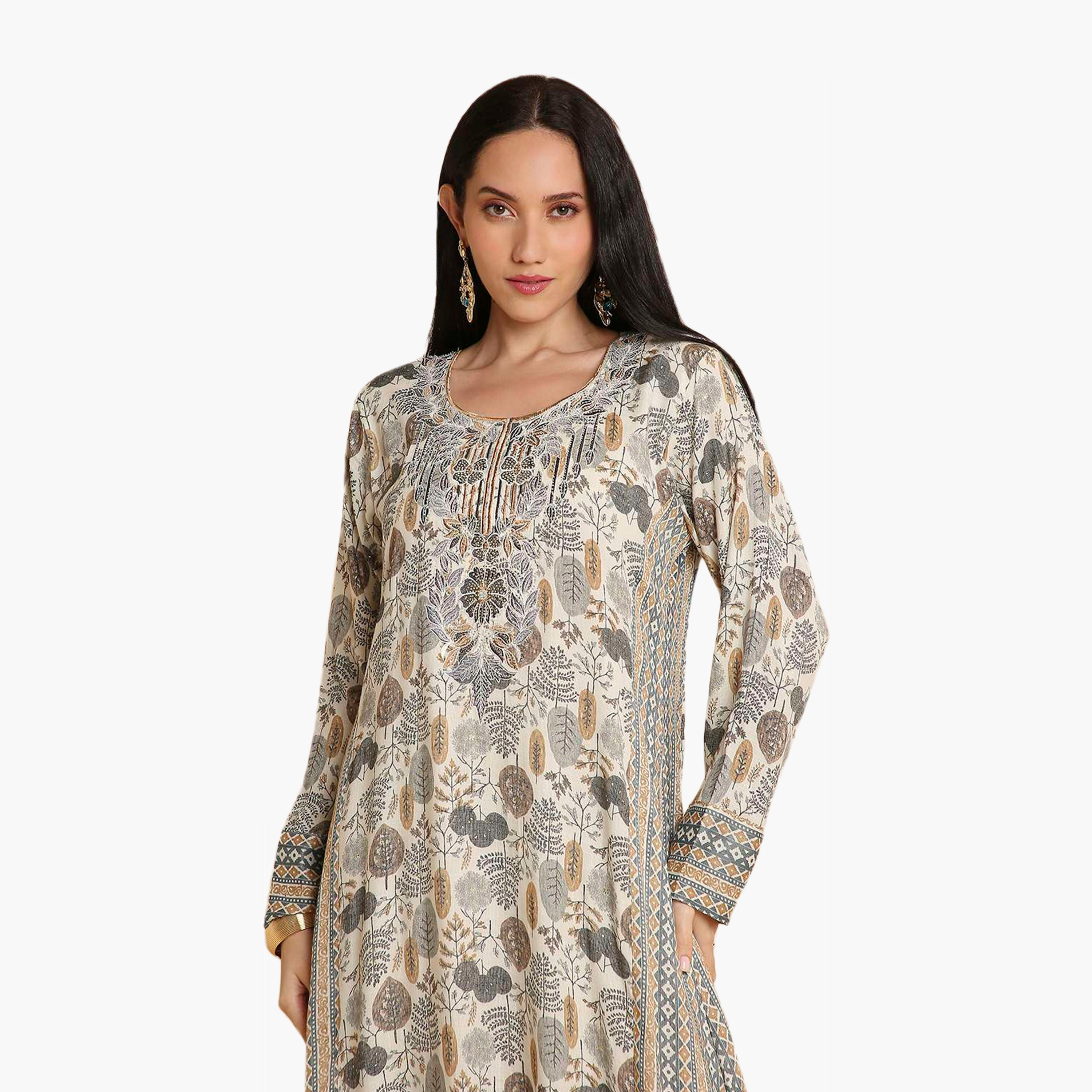 HanaandSara Multicolour All Over Printed Women's Jalabiya-women-arabicclothing-jalabiyas-image-2