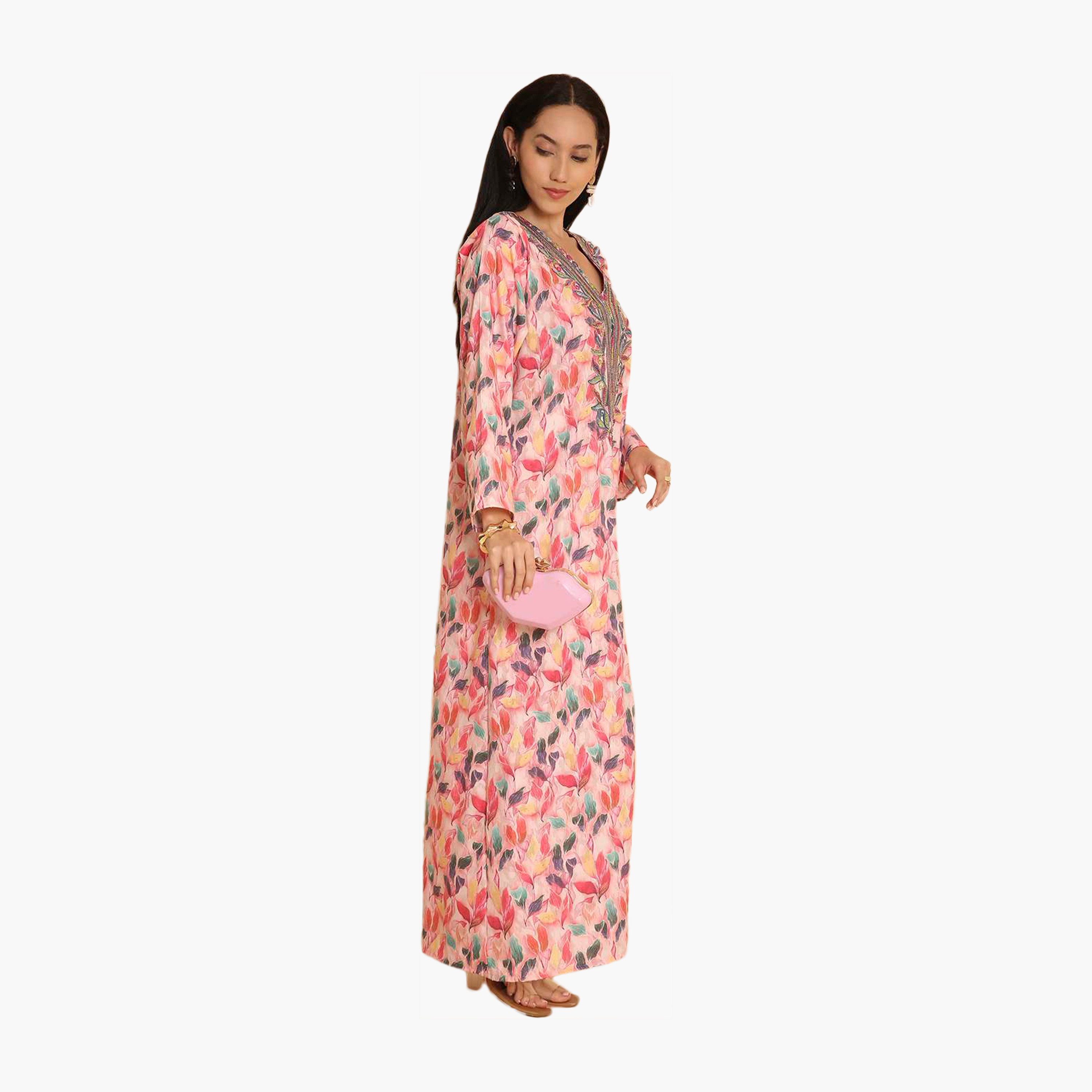 HanaandSara All Over Printed and Embroidered Yoke Women's Jalabiya-women-arabicclothing-jalabiyas-image-13