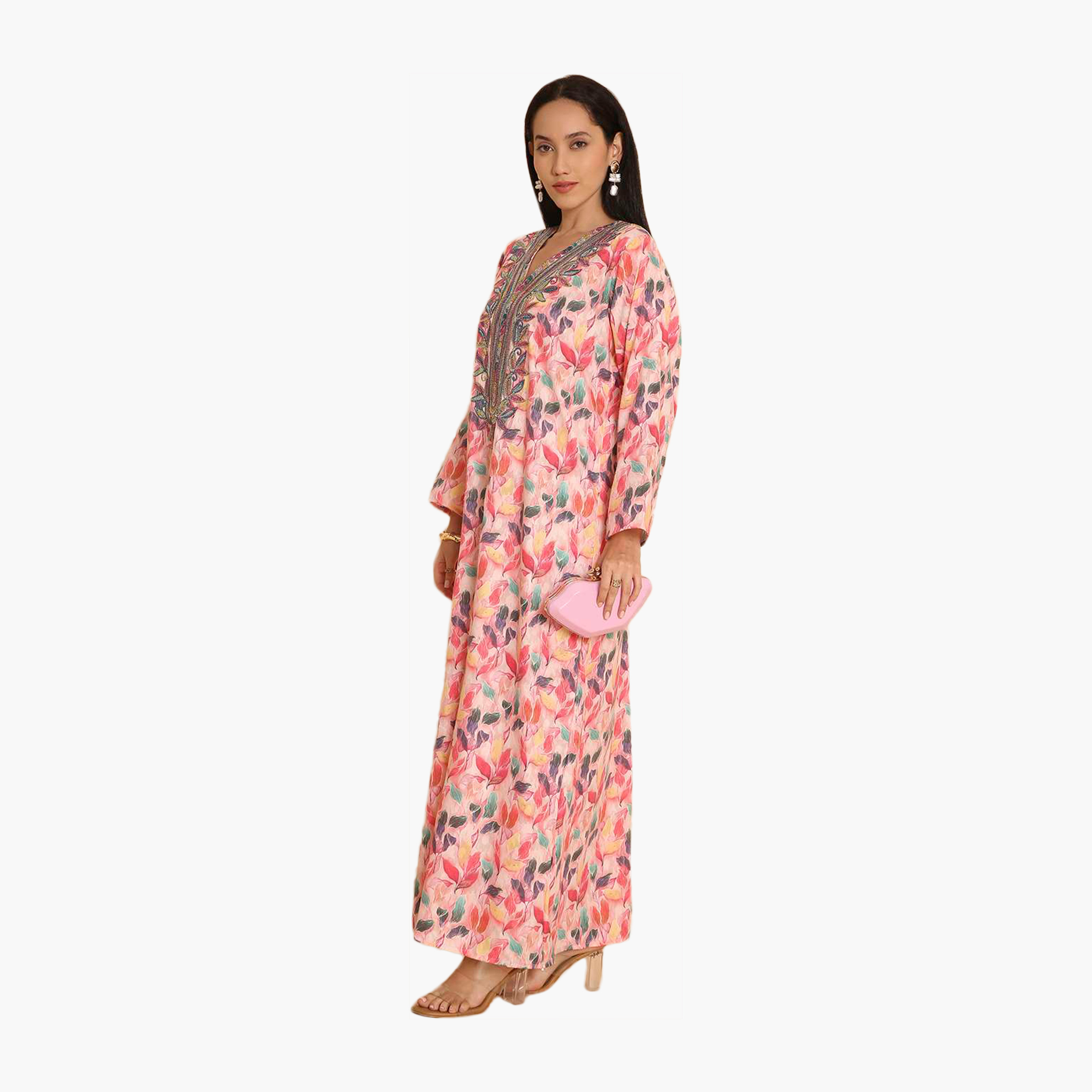 HanaandSara All Over Printed and Embroidered Yoke Women's Jalabiya-women-arabicclothing-jalabiyas-image-14