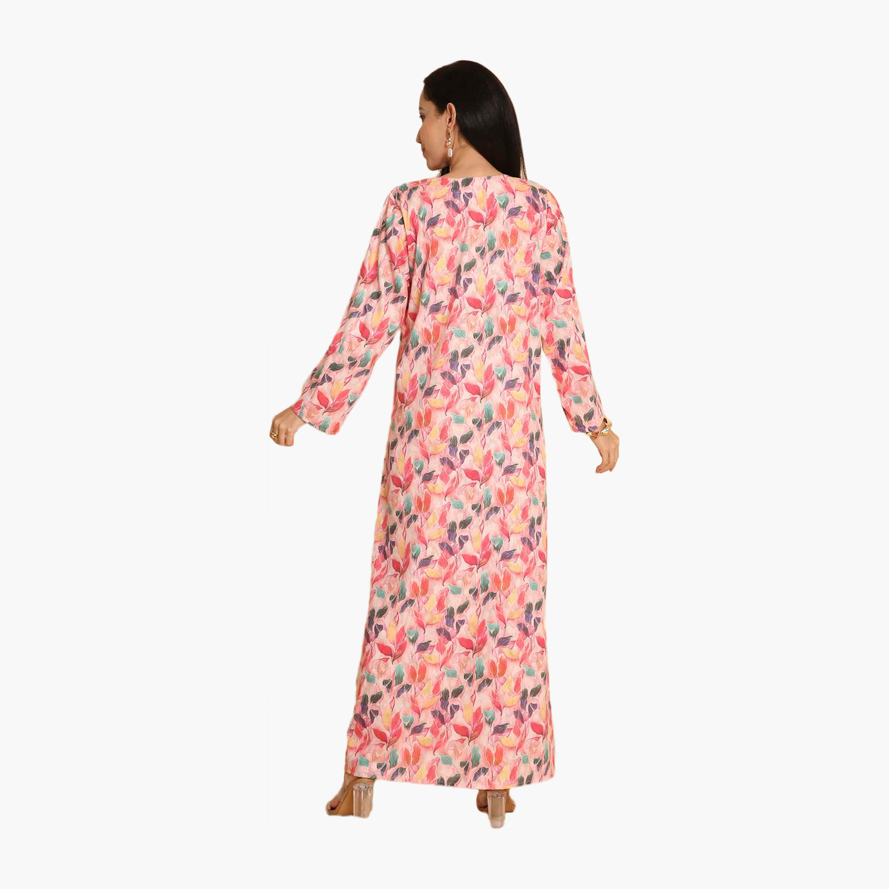 HanaandSara All Over Printed and Embroidered Yoke Women's Jalabiya-women-arabicclothing-jalabiyas-image-15