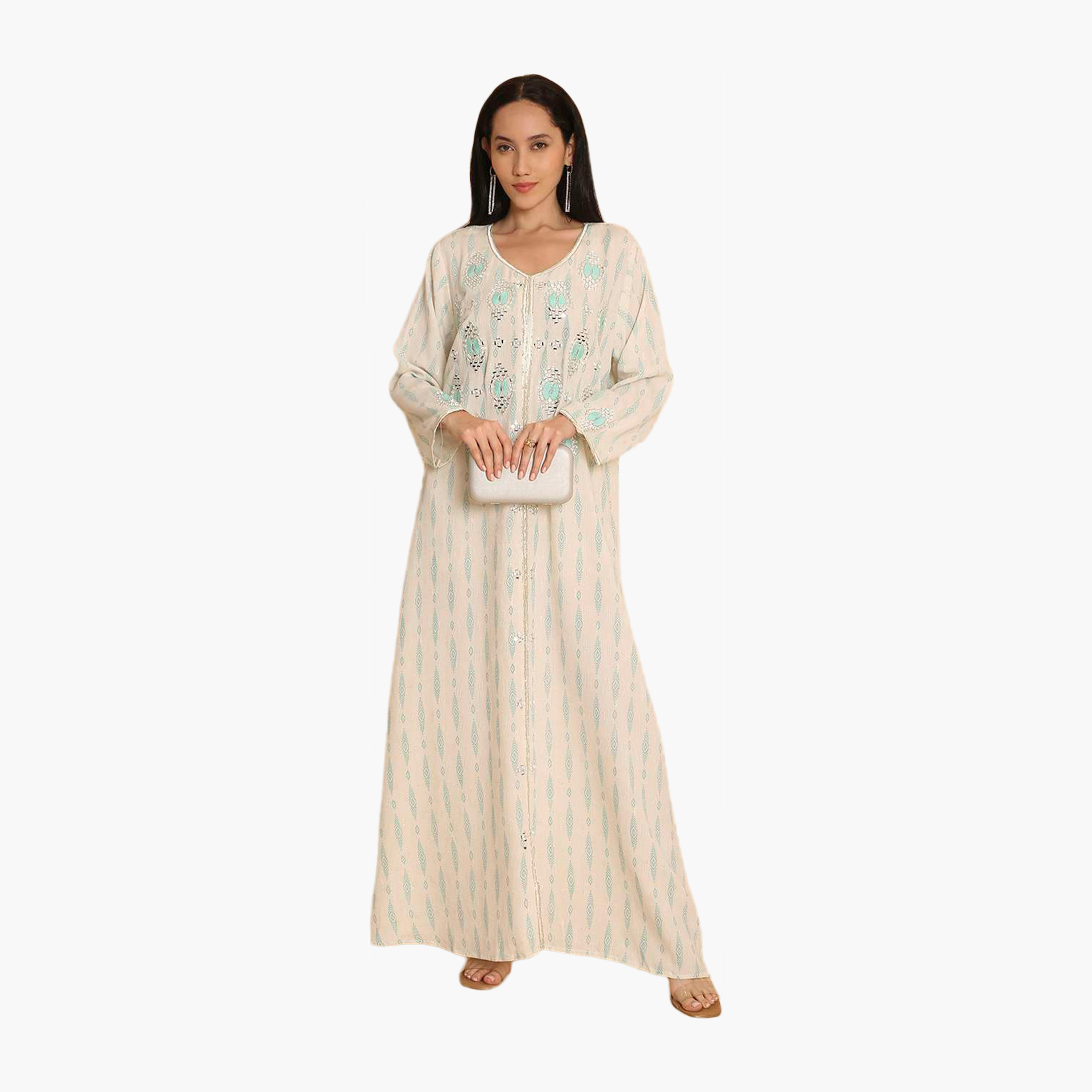 جلابية نسائية مطرزة ومرآة من هانا اند سارة-women-arabicclothing-jalabiyas-image-11