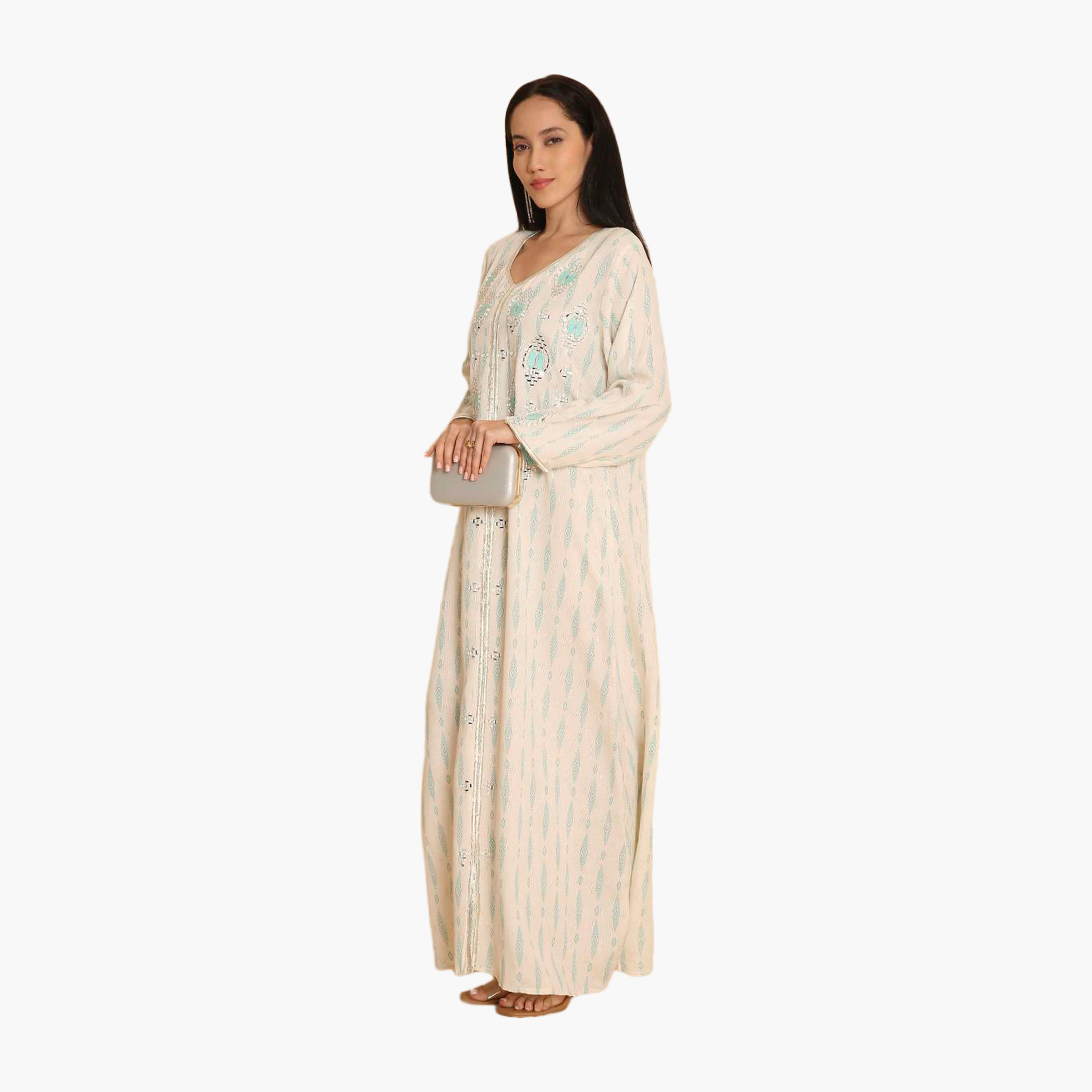 جلابية نسائية مطرزة ومرآة من هانا اند سارة-women-arabicclothing-jalabiyas-image-14
