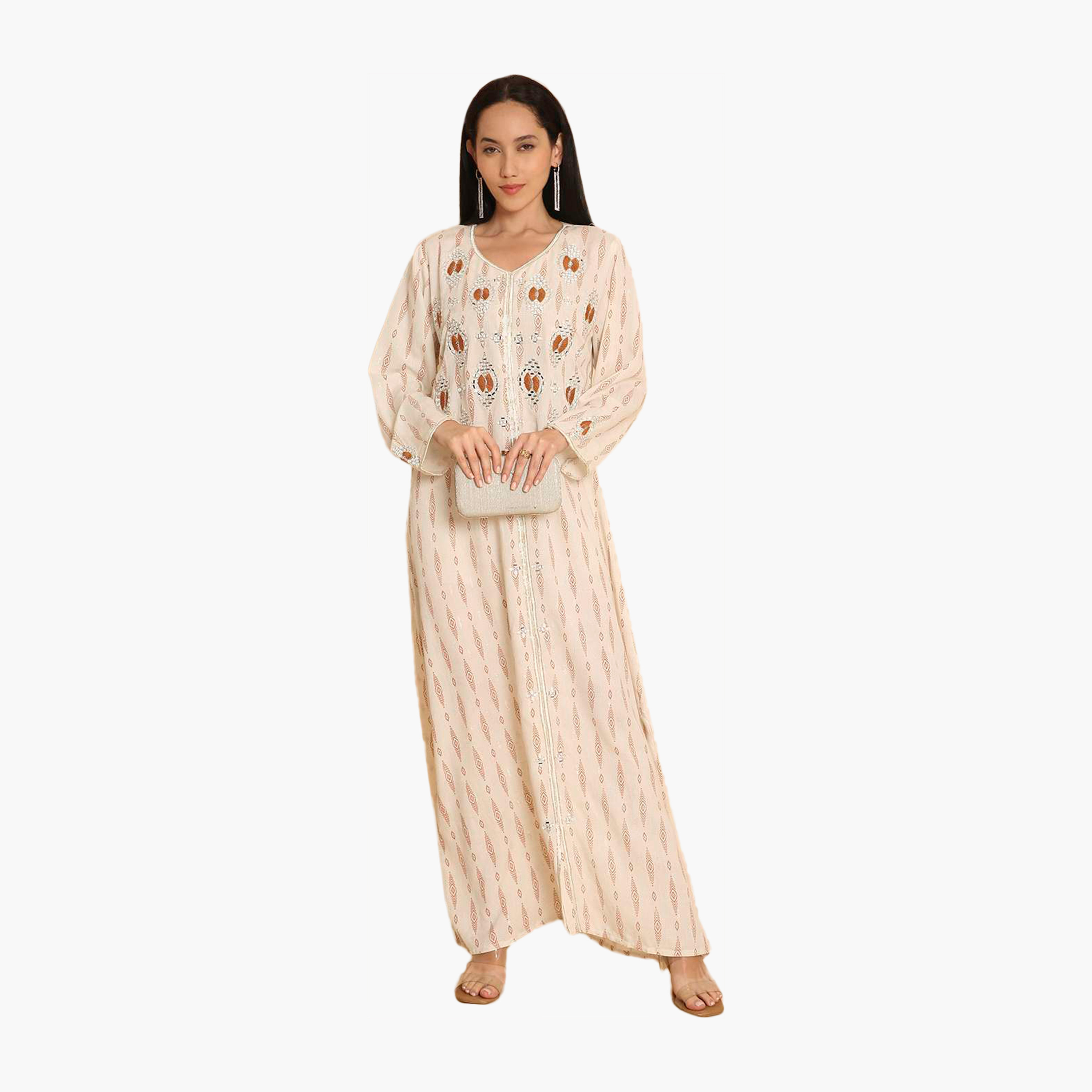 جلابية نسائية مطرزة ومرآة من هانا اند سارة-women-arabicclothing-jalabiyas-image-6