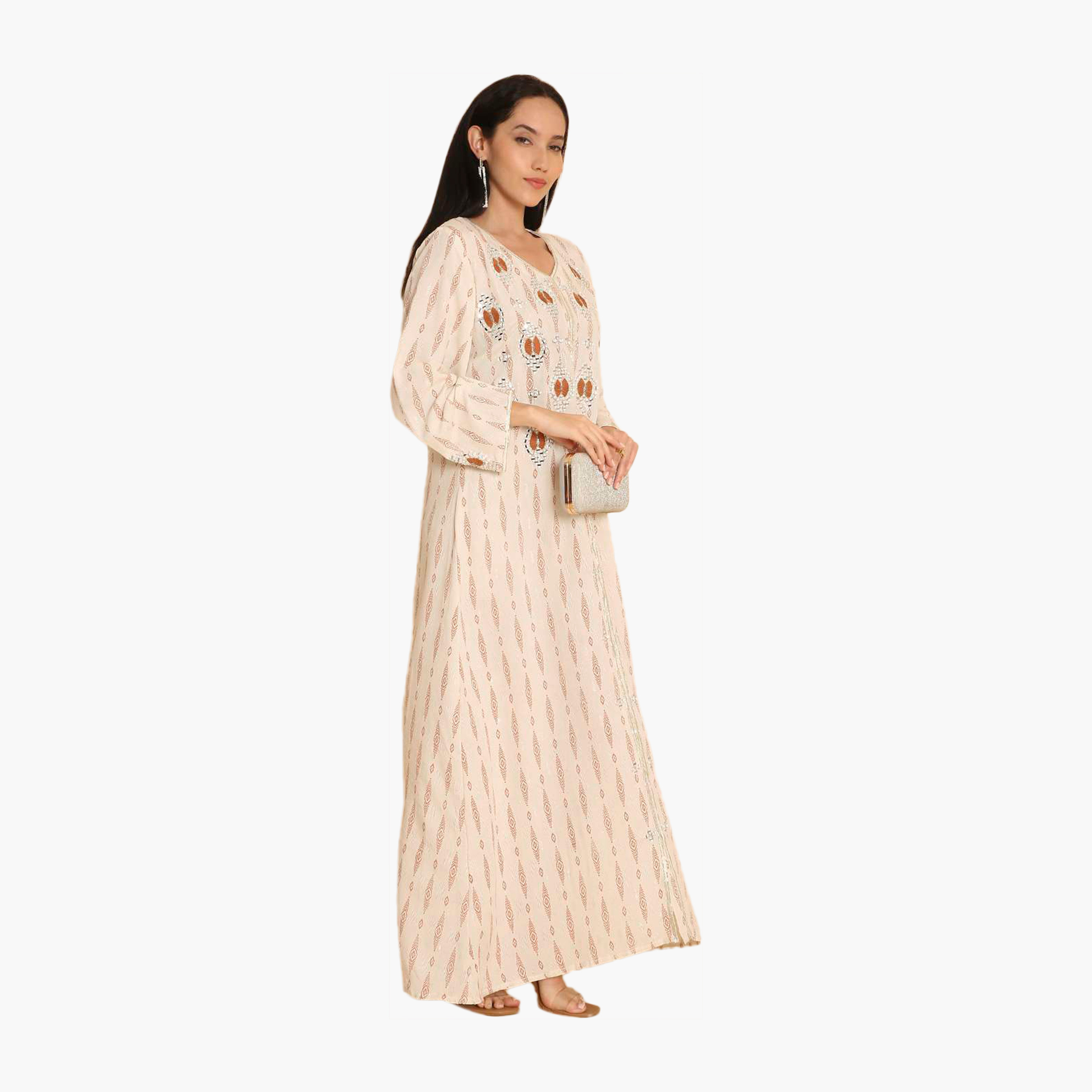 جلابية نسائية مطرزة ومرآة من هانا اند سارة-women-arabicclothing-jalabiyas-image-8