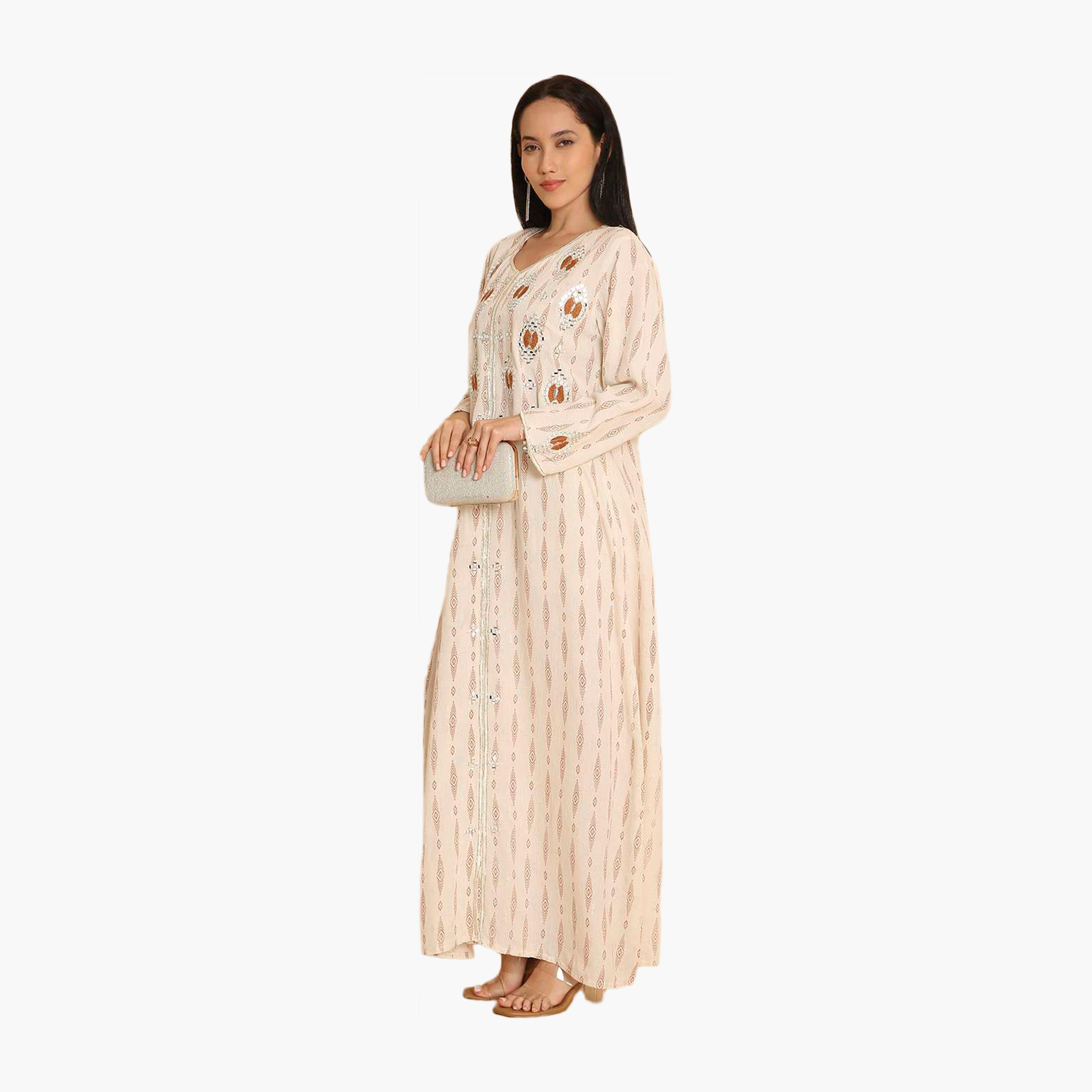 جلابية نسائية مطرزة ومرآة من هانا اند سارة-women-arabicclothing-jalabiyas-image-9