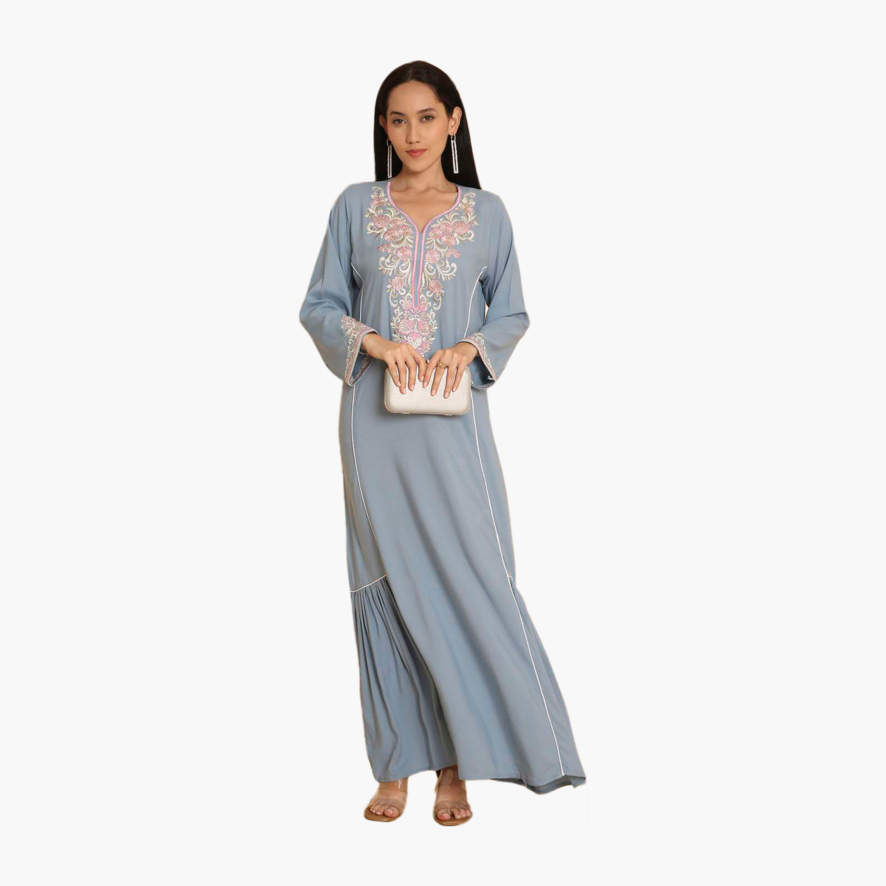 جلابية نسائية مطرزة بالزهور من هانا اند سارة-women-arabicclothing-jalabiyas-image-11