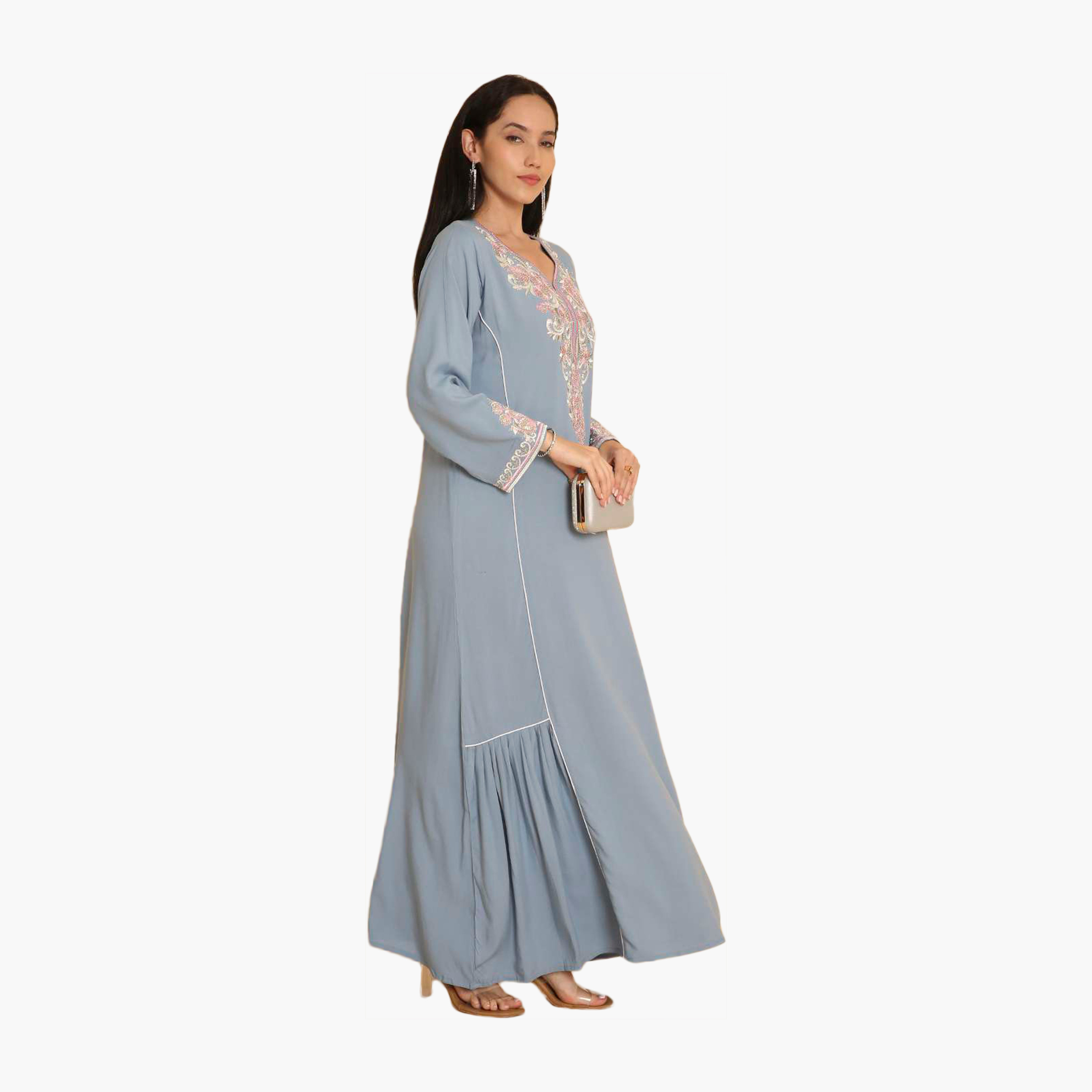 جلابية نسائية مطرزة بالزهور من هانا اند سارة-women-arabicclothing-jalabiyas-image-13