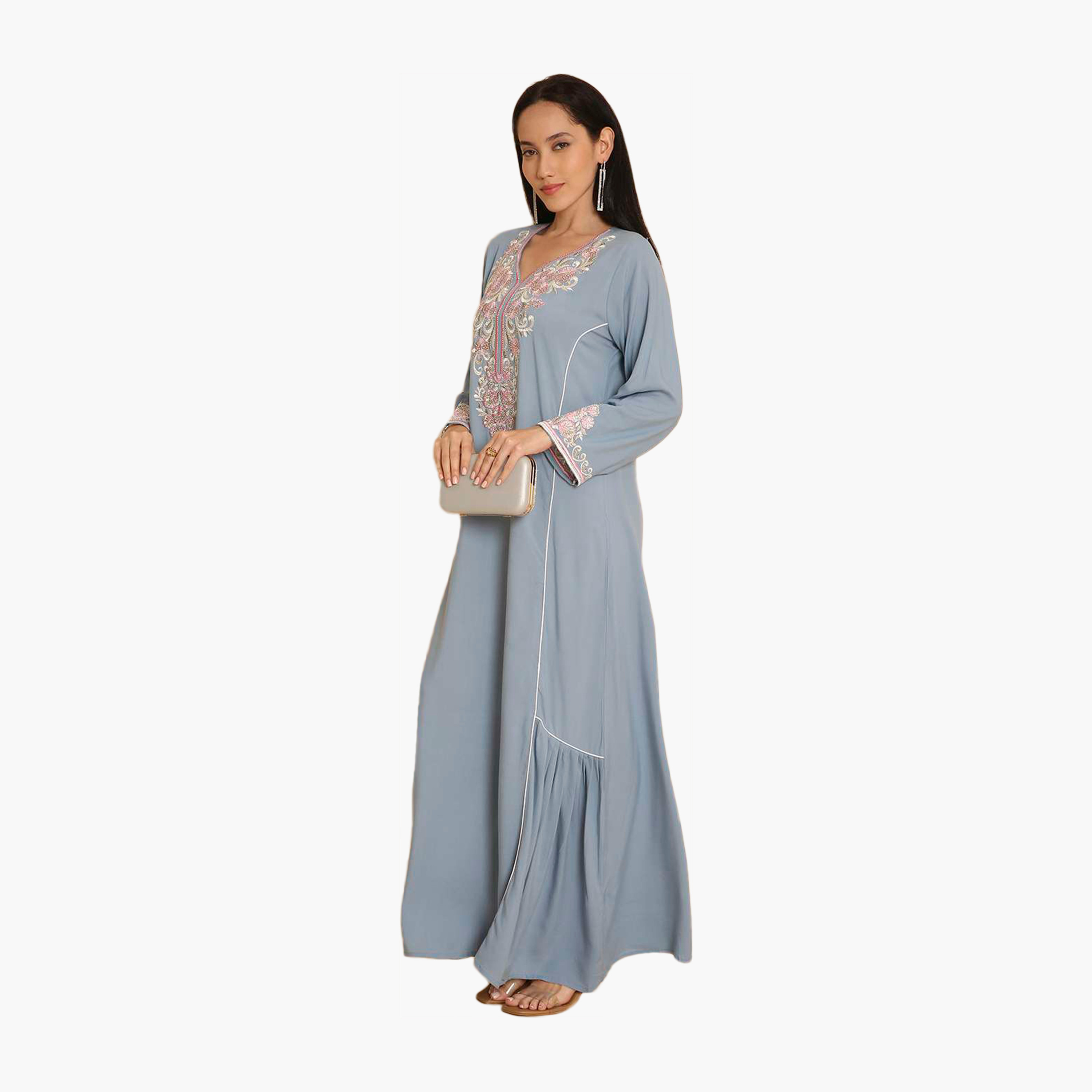 جلابية نسائية مطرزة بالزهور من هانا اند سارة-women-arabicclothing-jalabiyas-image-14