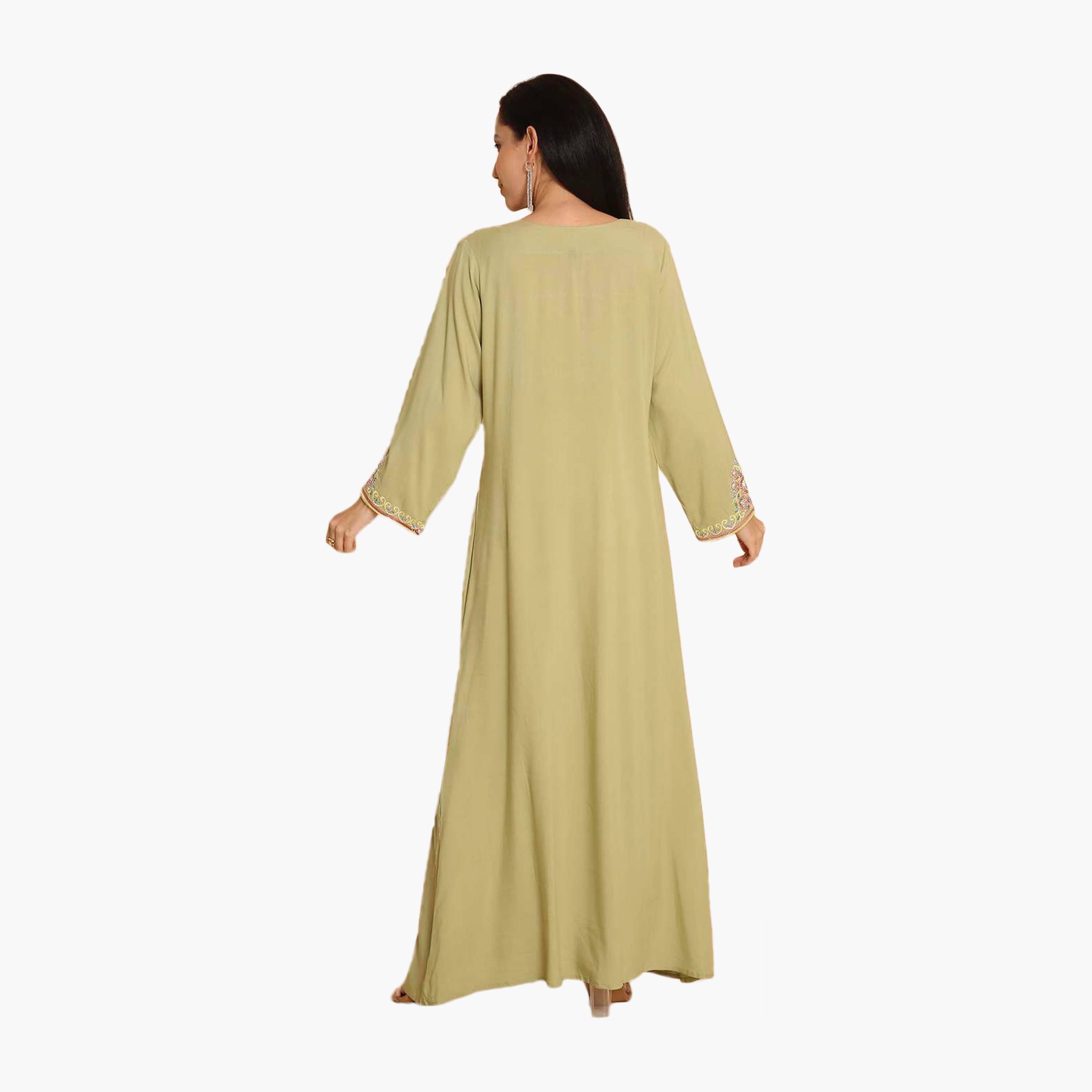 جلابية نسائية مطرزة بالزهور من هانا اند سارة-women-arabicclothing-jalabiyas-image-10