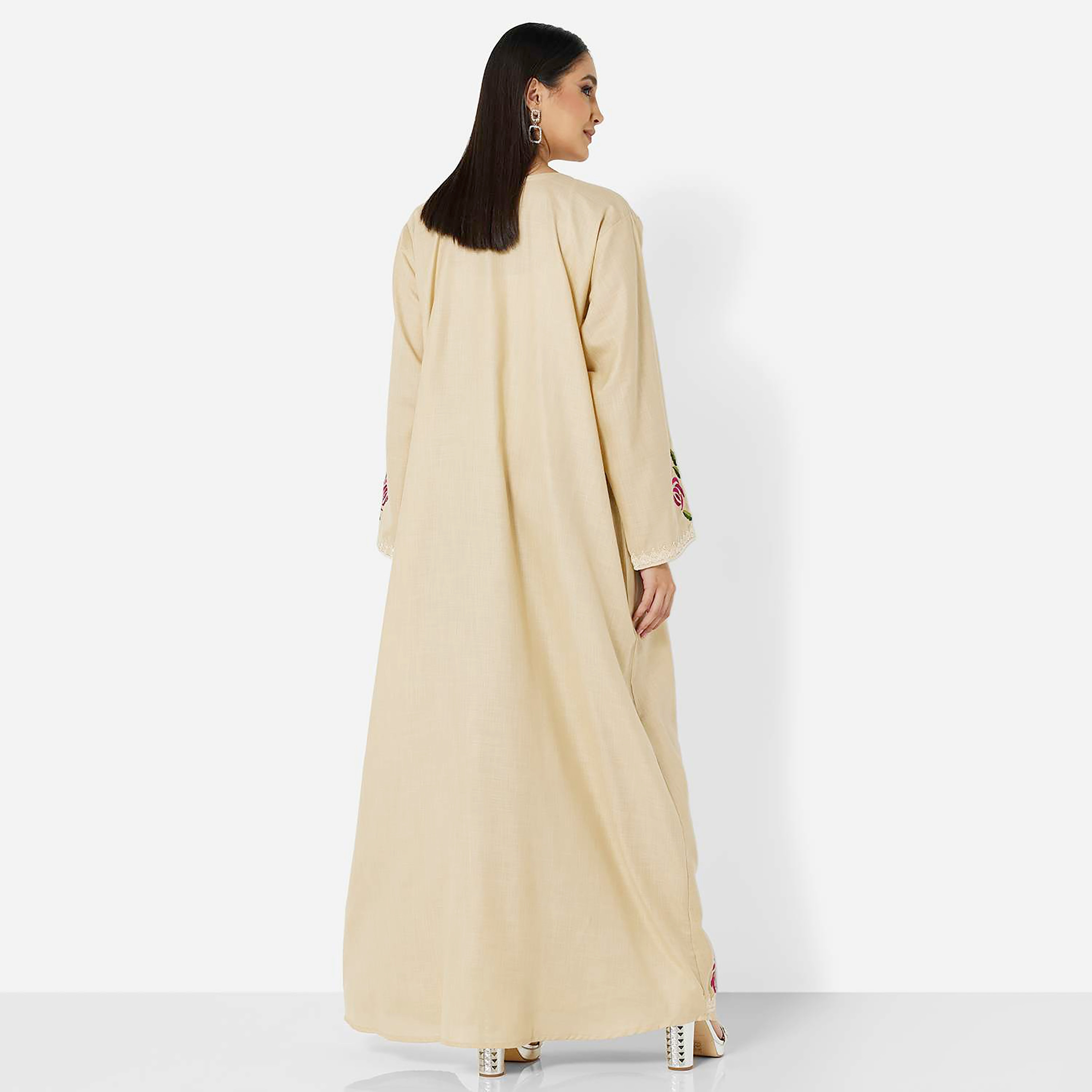 هناء وسارة جلابية نسائية مطرزة باللون البيج-women-arabicclothing-jalabiyas-image-4