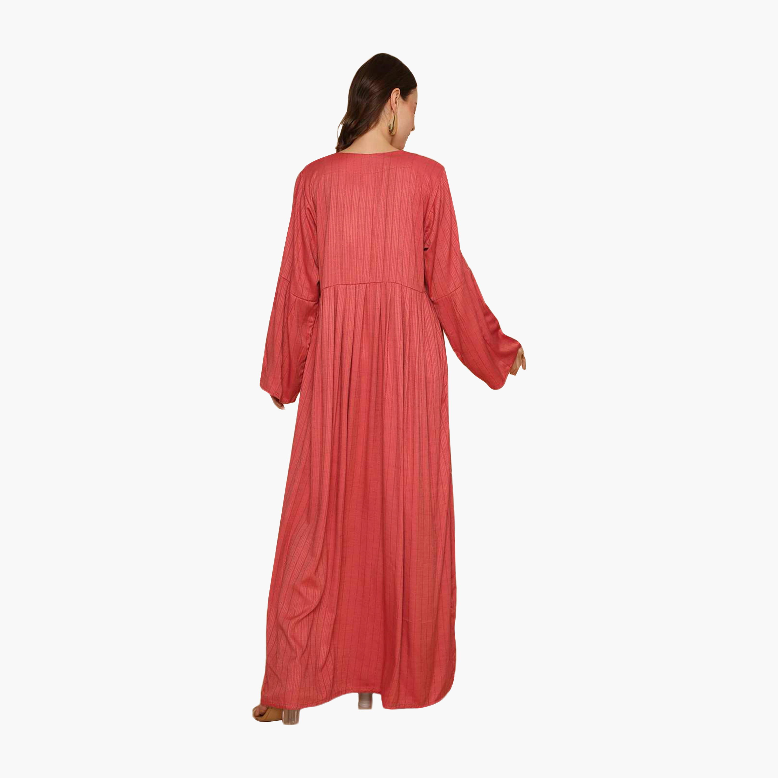 HanaandSara Striped Embroidered Yoke Women's Jalabiya-women-arabicclothing-jalabiyas-image-10