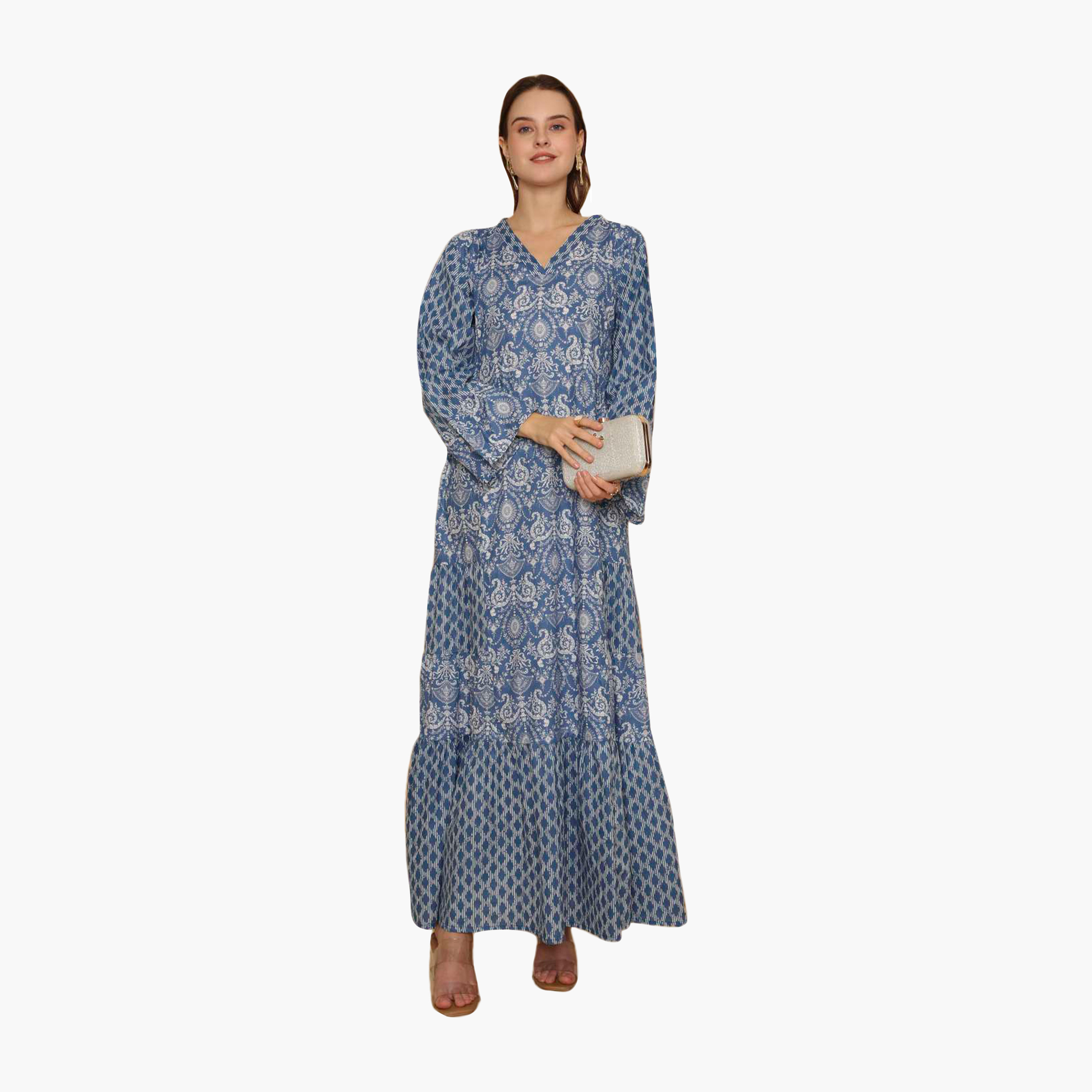 جلابية نسائية متعددة الطبقات مطرزة بنقوش عرقية من هنا اند سارة-women-arabicclothing-jalabiyas-image-6