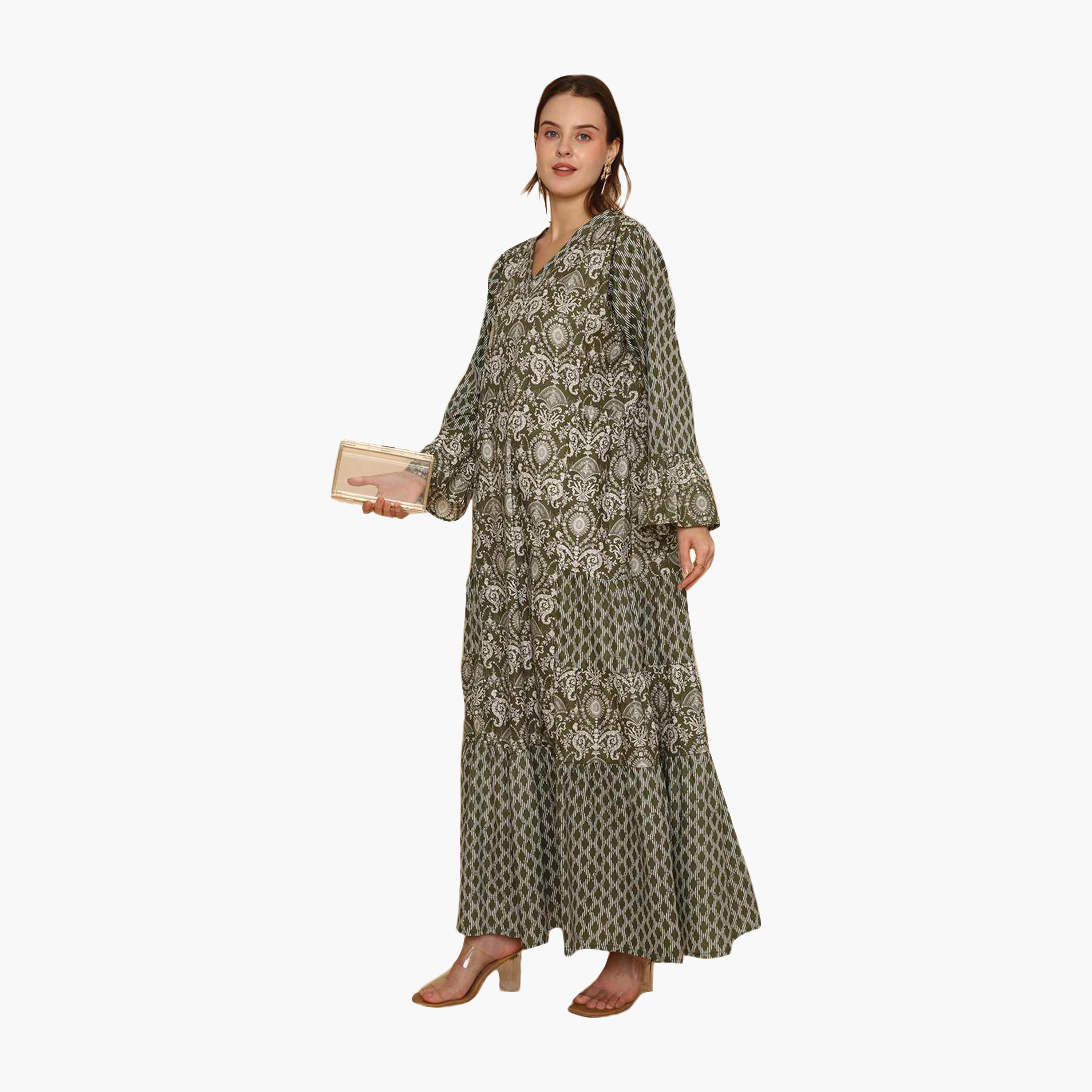 جلابية نسائية متعددة الطبقات مطرزة بنقوش عرقية من هنا اند سارة-women-arabicclothing-jalabiyas-image-14