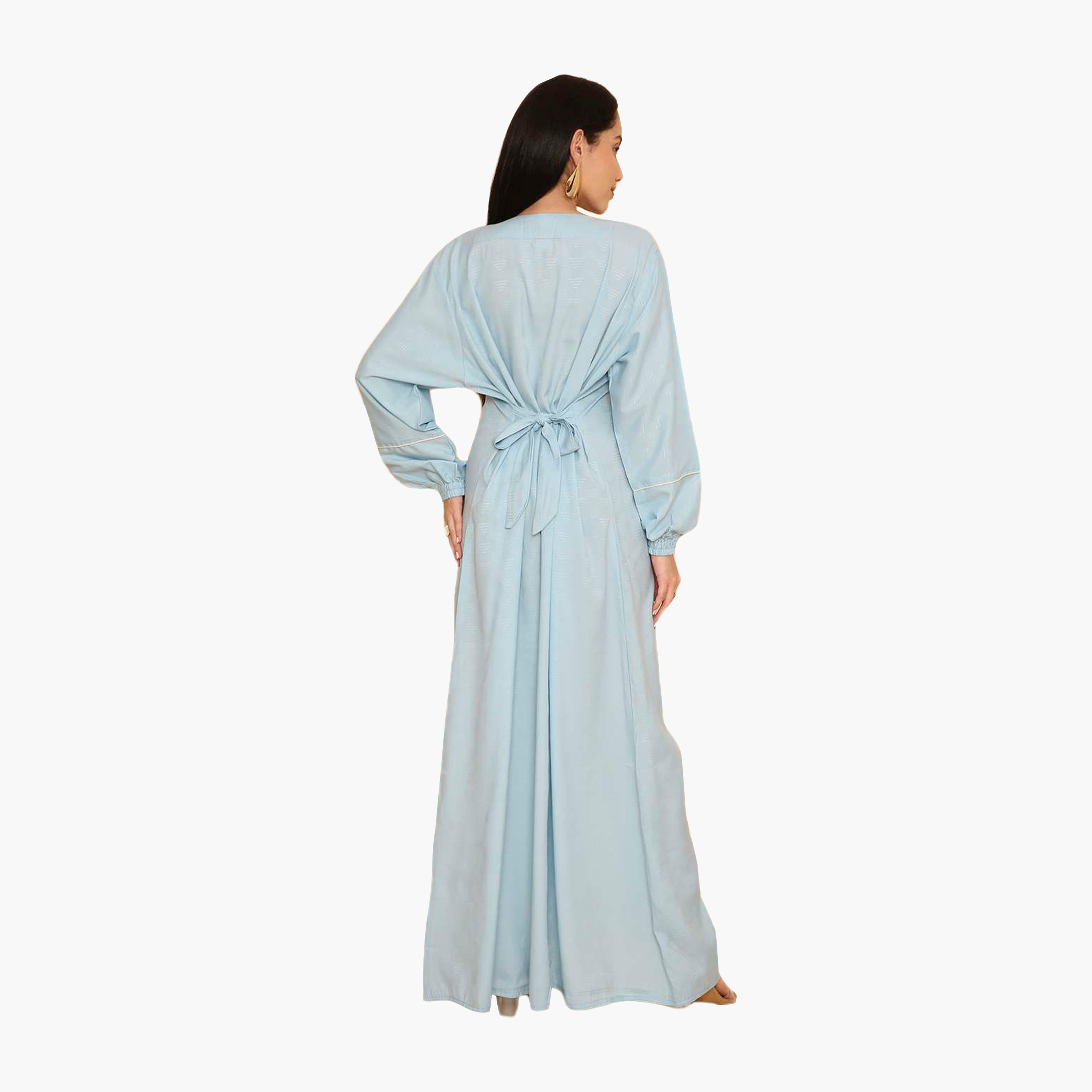 جلابية نسائية بأكمام مطاطية مطرزة من هنا اند سارة-women-arabicclothing-jalabiyas-image-10