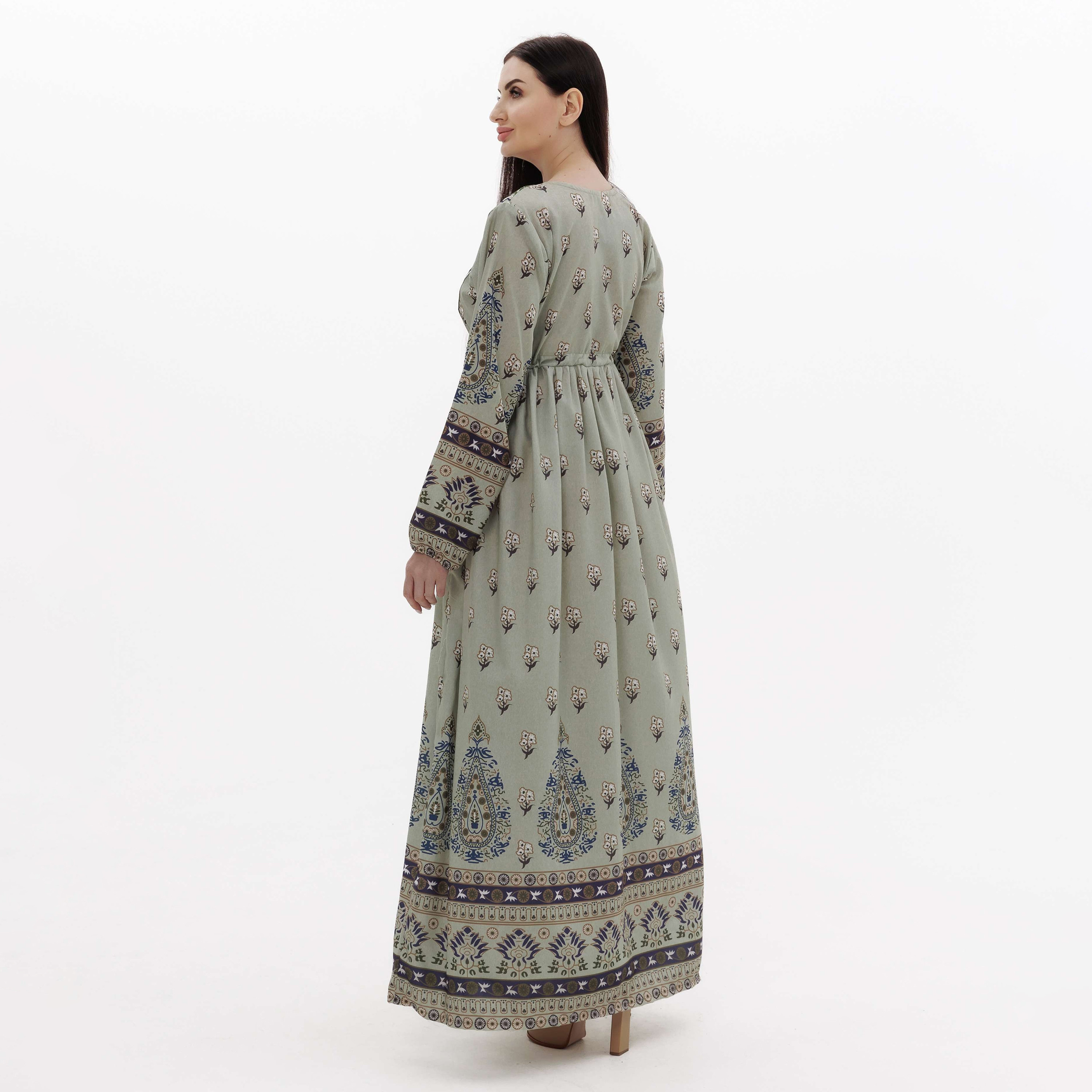 هناء وسارة جلابية نسائية مطرزة باللون الأخضر-women-arabicclothing-jalabiyas-image-5