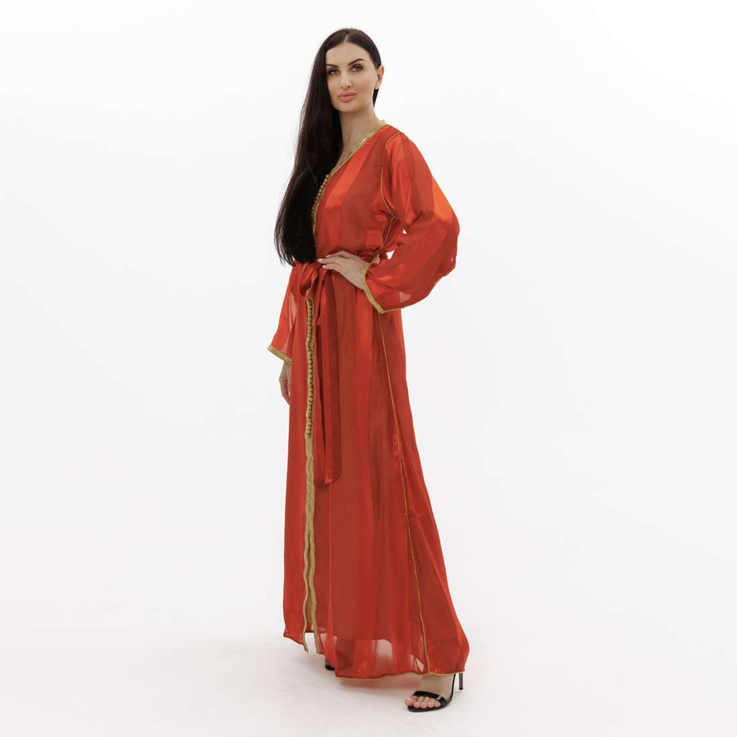 هناء وسارة جلابية نسائية باللون الأحمر-women-arabicclothing-jalabiyas-image-3