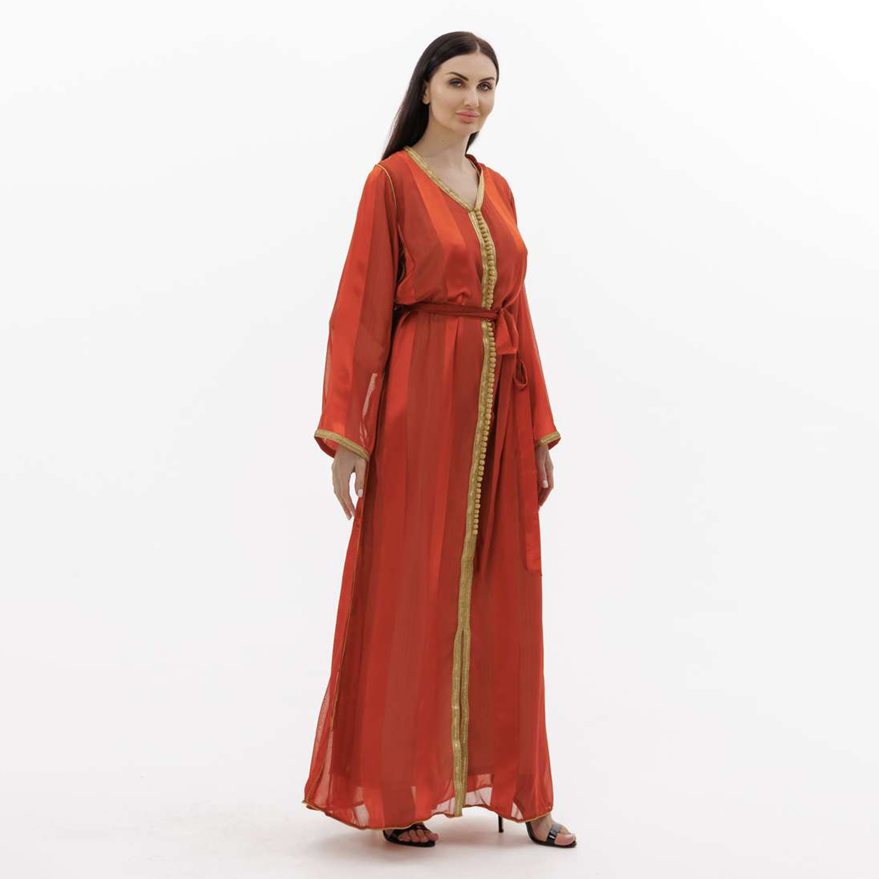 هناء وسارة جلابية نسائية باللون الأحمر-women-arabicclothing-jalabiyas-image-4