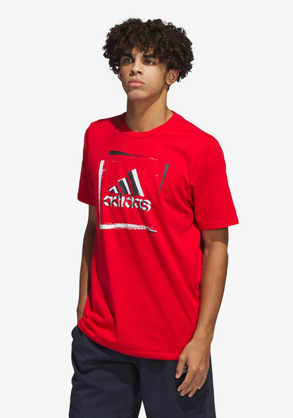 Adidas Men's Logo Print Crew Neck T-shirt - HS2518
