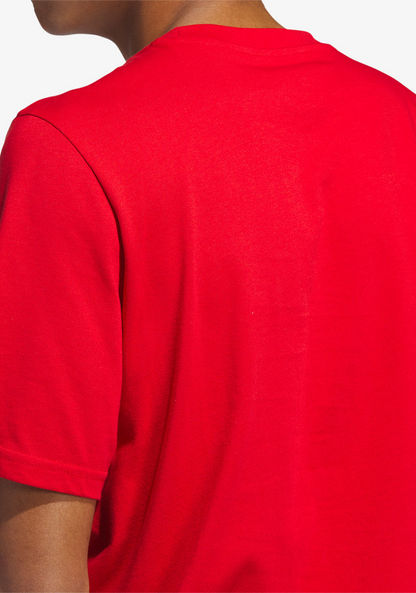 Adidas Men's Logo Print Crew Neck T-shirt - HS2518-T Shirts & Vests-image-4