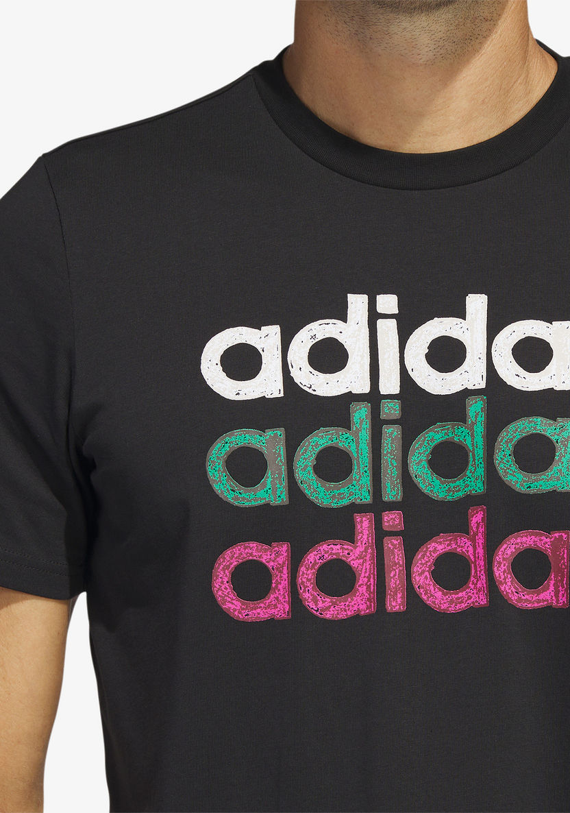Adidas Men's Multilinear Graphic T-shirt - HS2523-T Shirts & Vests-image-3