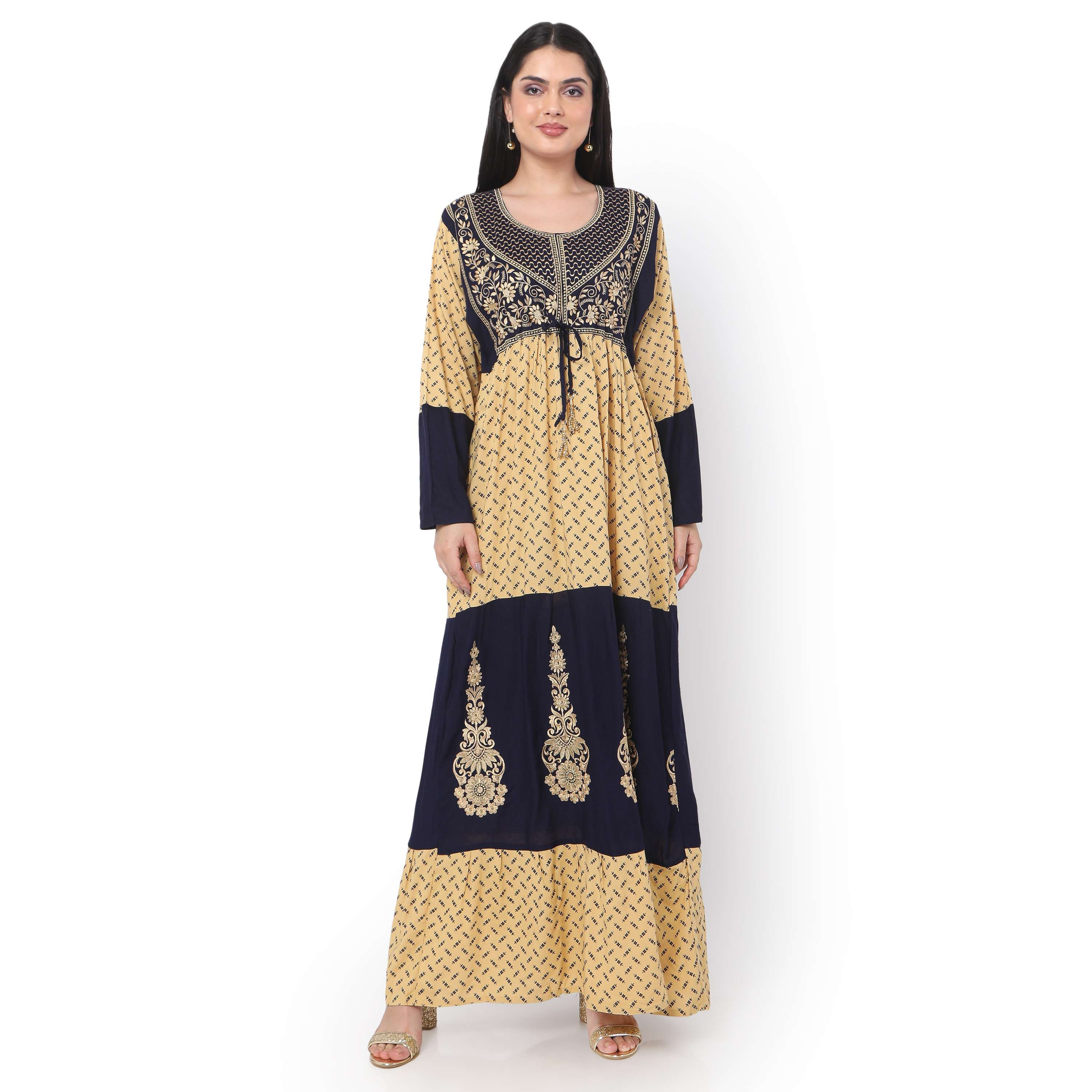 هناء وسارة جلابية نسائية مطرزة متعددة الألوان-women-arabicclothing-jalabiyas-image-3