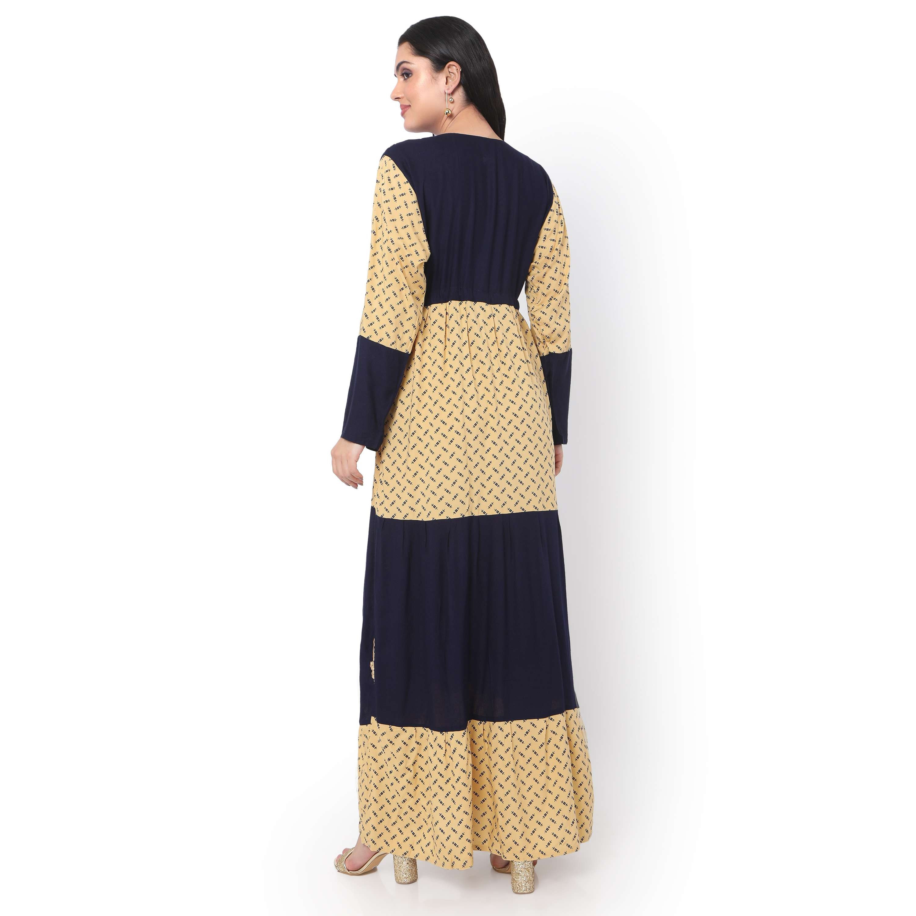 Hana & Sara Multicolour Embroidered Women's Jalabiya-women-arabicclothing-jalabiyas-image-4