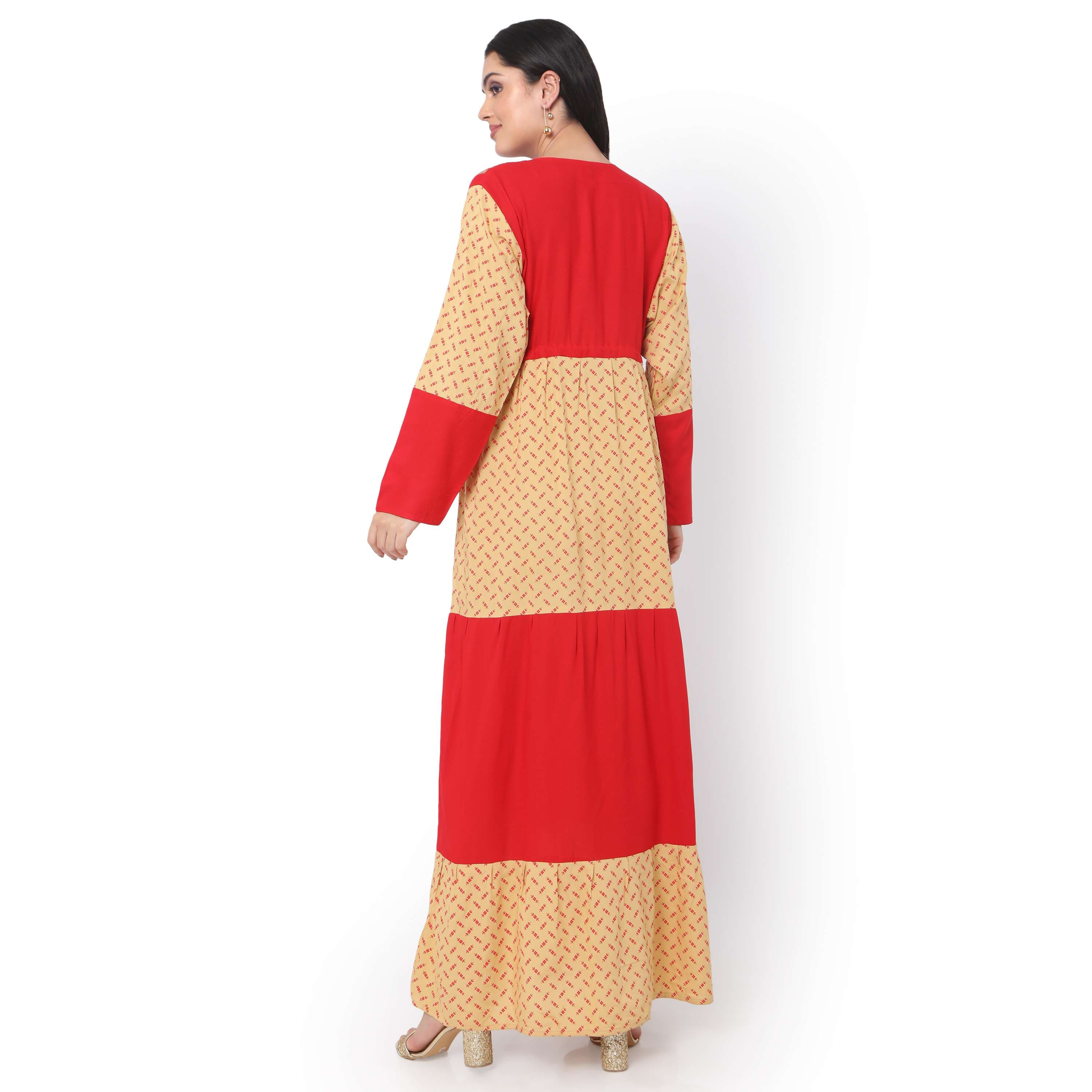Hana & Sara Multicolour Embroidered Women's Jalabiya-women-arabicclothing-jalabiyas-image-4