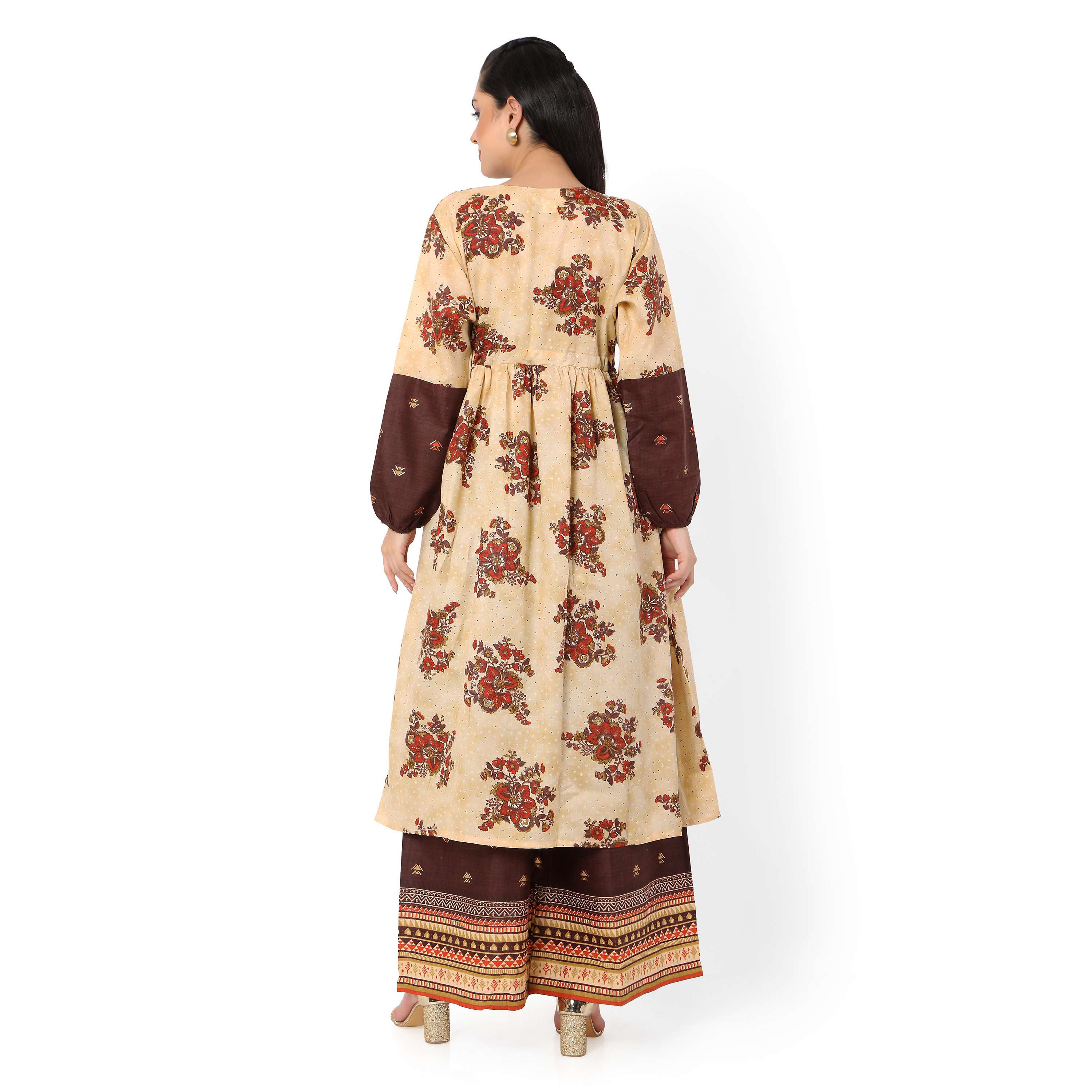 Hana & Sara Multicolour Embroidered Women's Jalabiya with Hijab-women-arabicclothing-jalabiyas-image-5