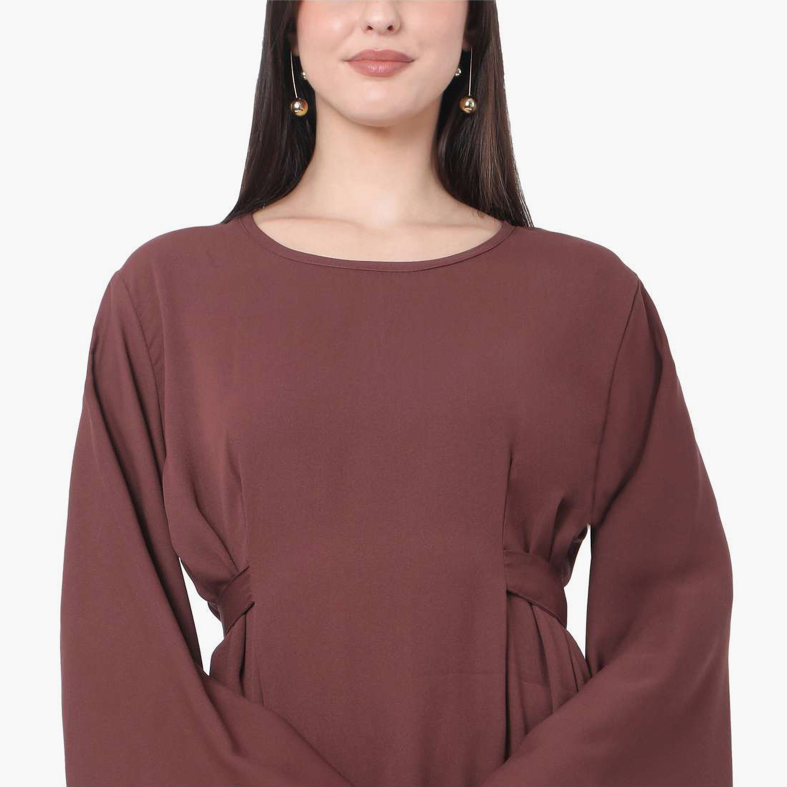 هنا وسارة جلابية نسائية مع حجاب وأكمام واسعة سادة-women-clothing-coordsets-image-2