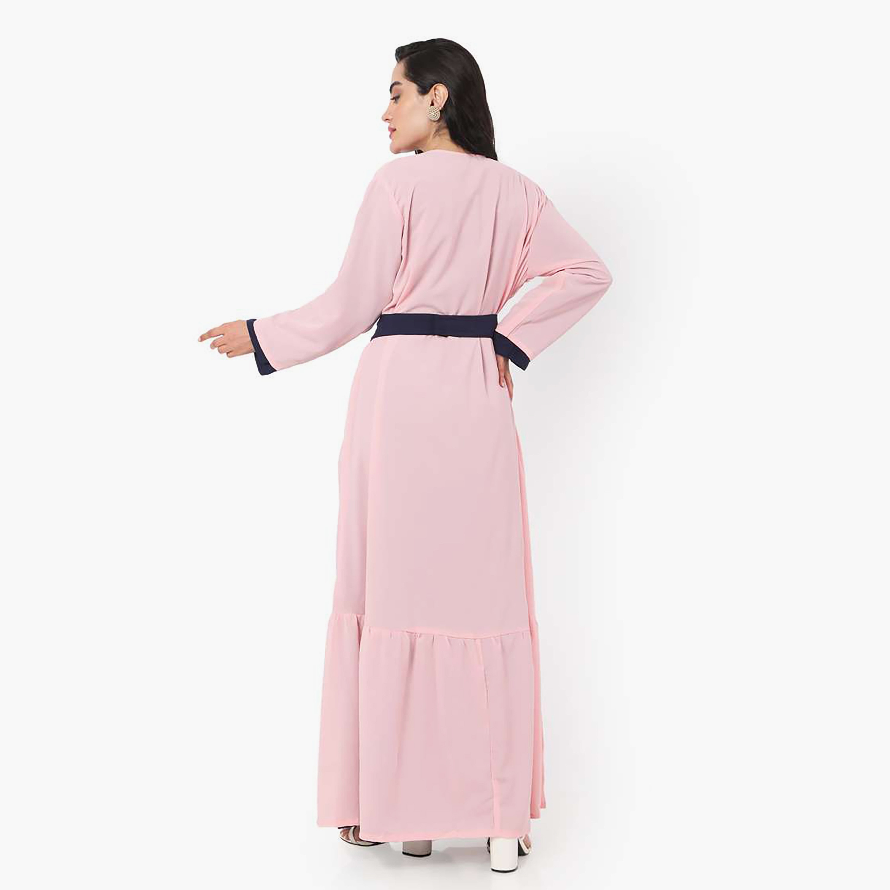 Hana & Sara Multicolour Plain Women's Jalabiya-women-arabicclothing-jalabiyas-image-5