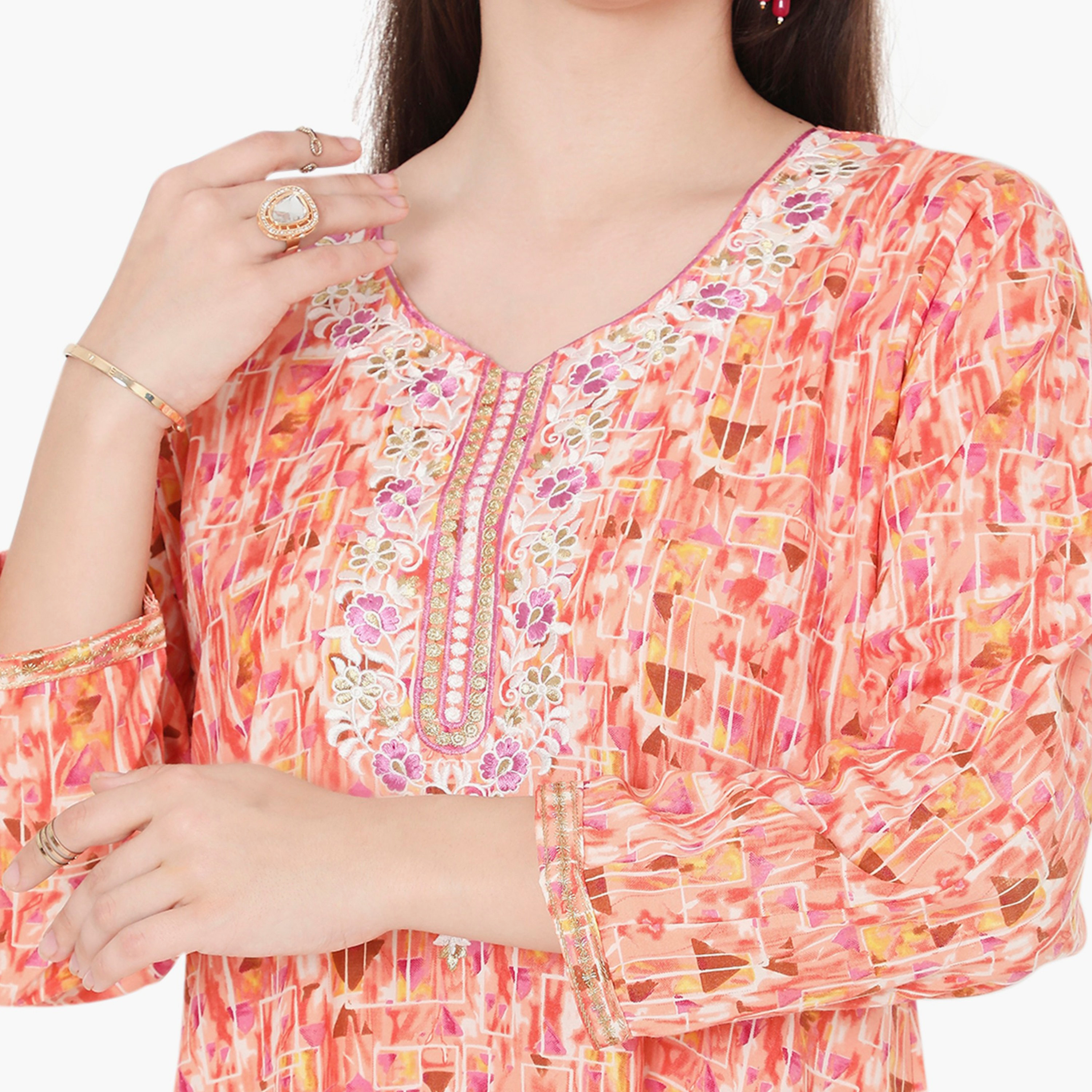 جلابية نسائية مطرزة بطبعة كاملة ومطرزة ذات يوك من هناء وسارة-women-arabicclothing-jalabiyas-image-7