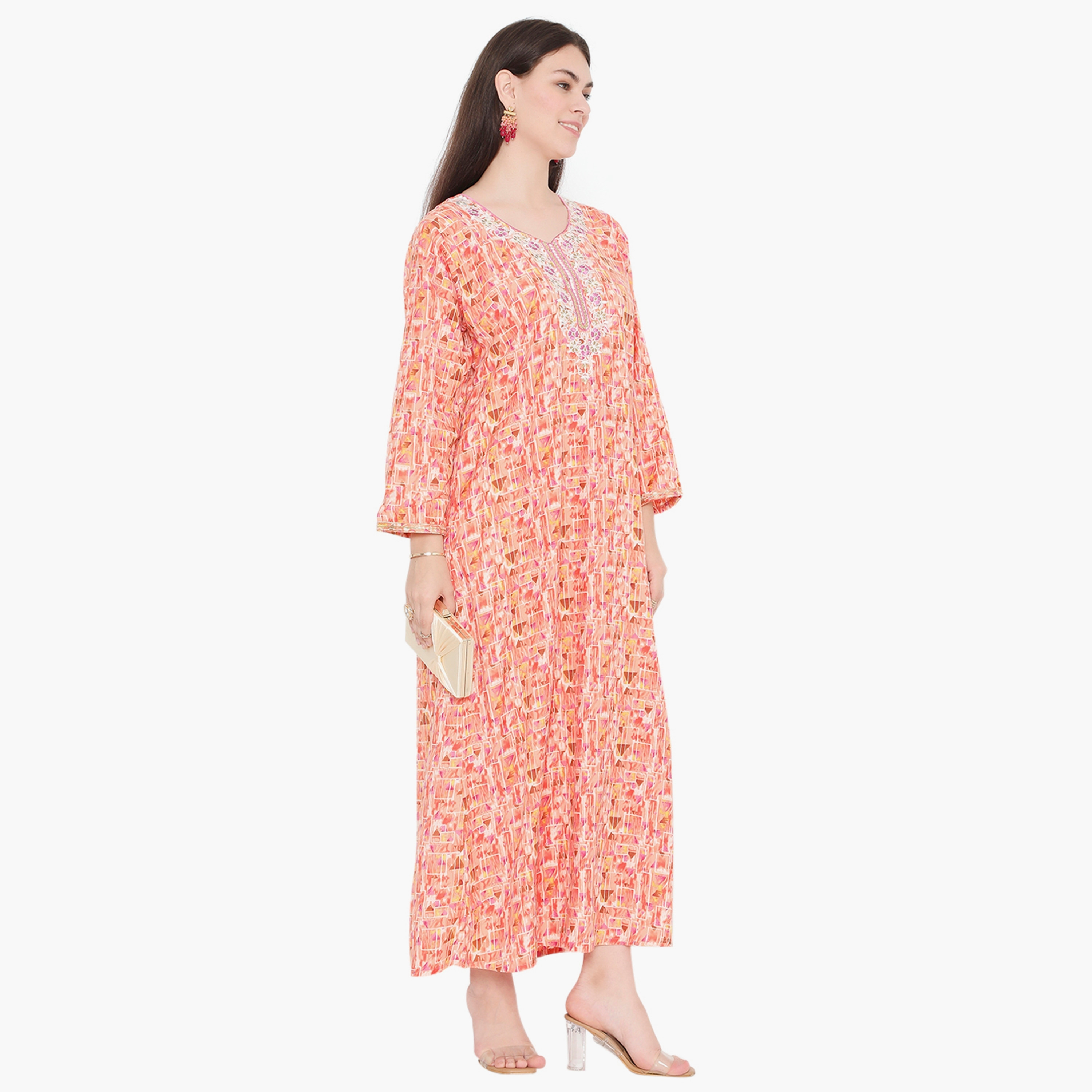 جلابية نسائية مطرزة بطبعة كاملة ومطرزة ذات يوك من هناء وسارة-women-arabicclothing-jalabiyas-image-9