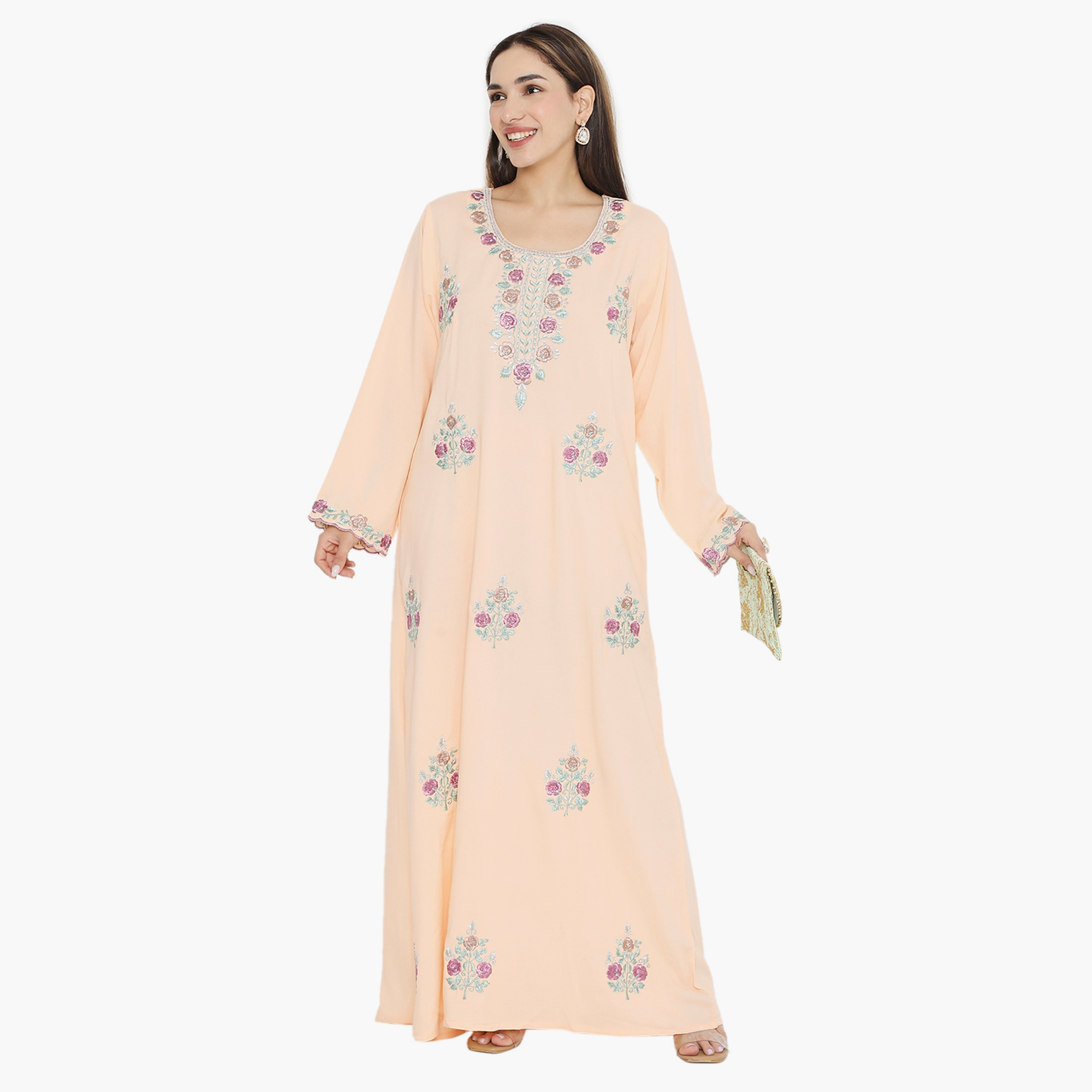 Hana & Sara Embroidered Women's Jalabiya-women-arabicclothing-jalabiyas-image-1