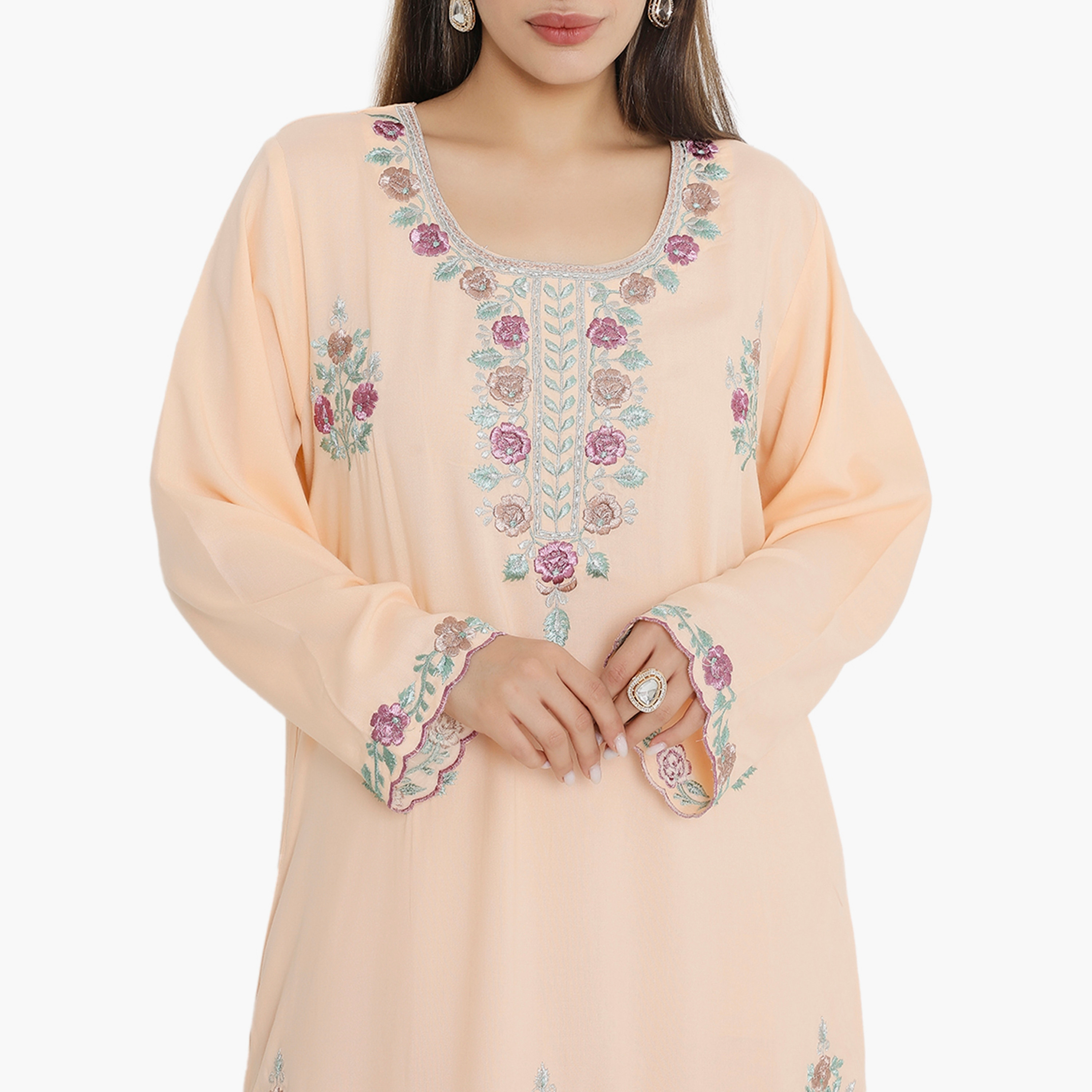 Hana & Sara Embroidered Women's Jalabiya-women-arabicclothing-jalabiyas-image-2