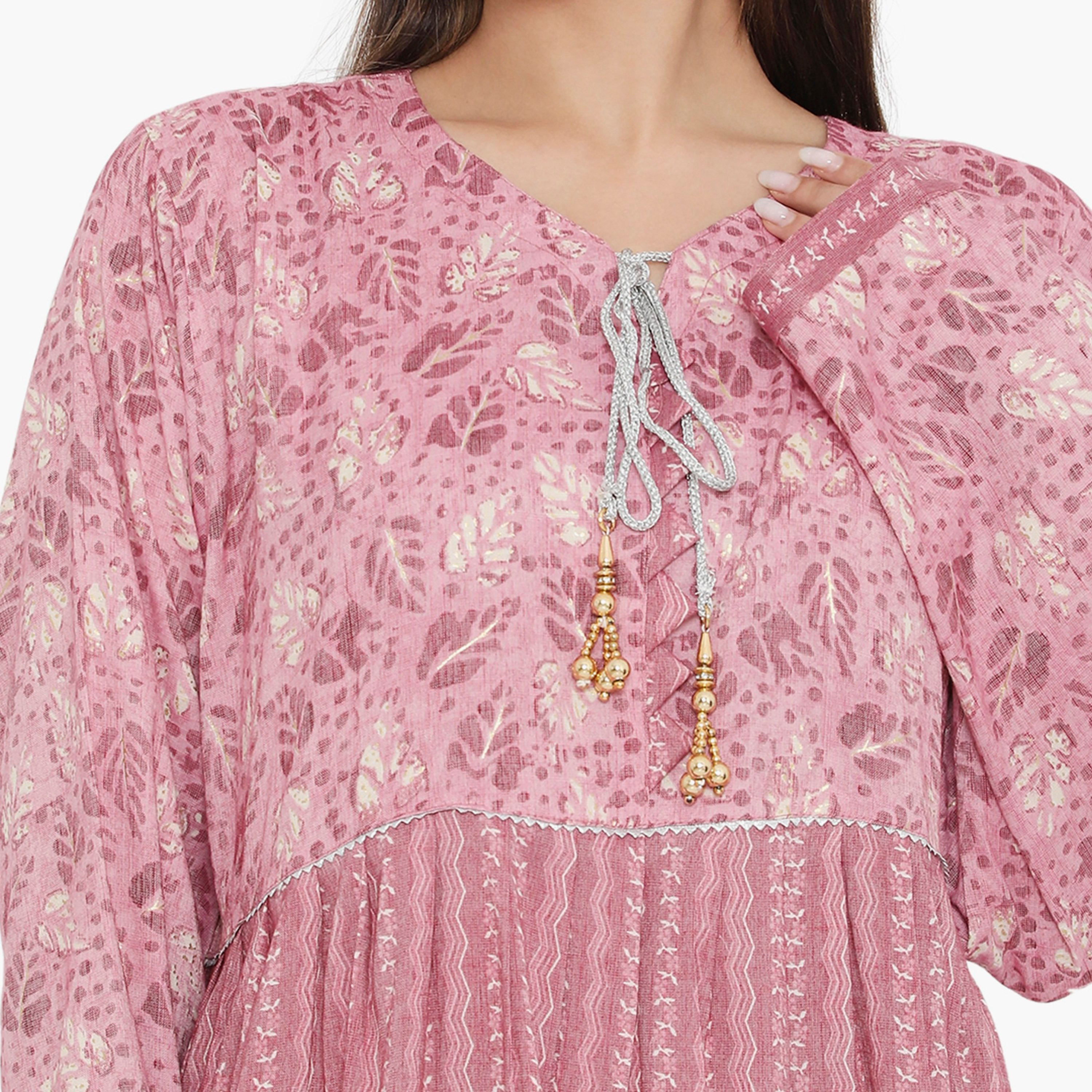 جلابية نسائية بطبعة كاملة ومطرزة من هناء وسارة-women-arabicclothing-jalabiyas-image-7