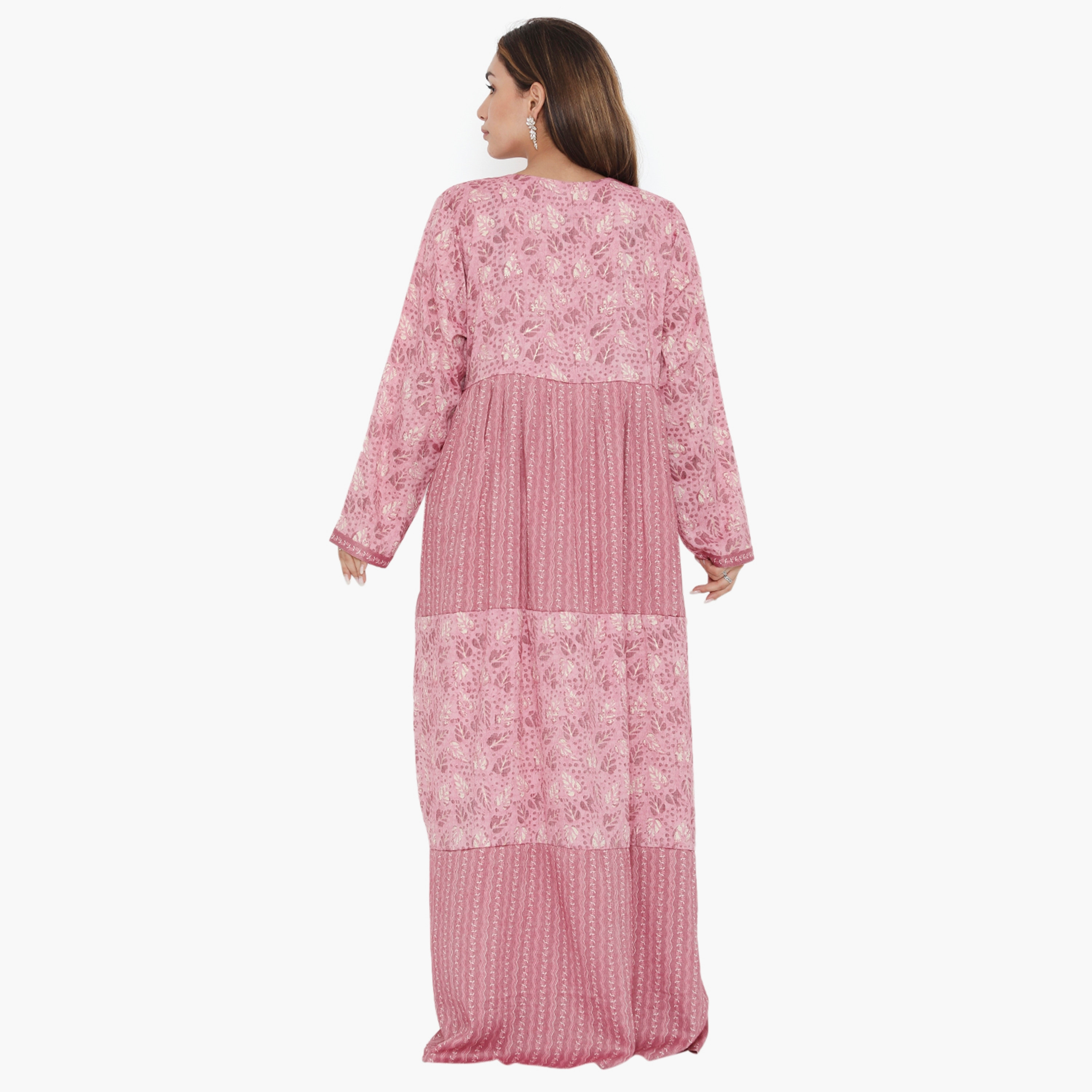 جلابية نسائية بطبعة كاملة ومطرزة من هناء وسارة-women-arabicclothing-jalabiyas-image-10