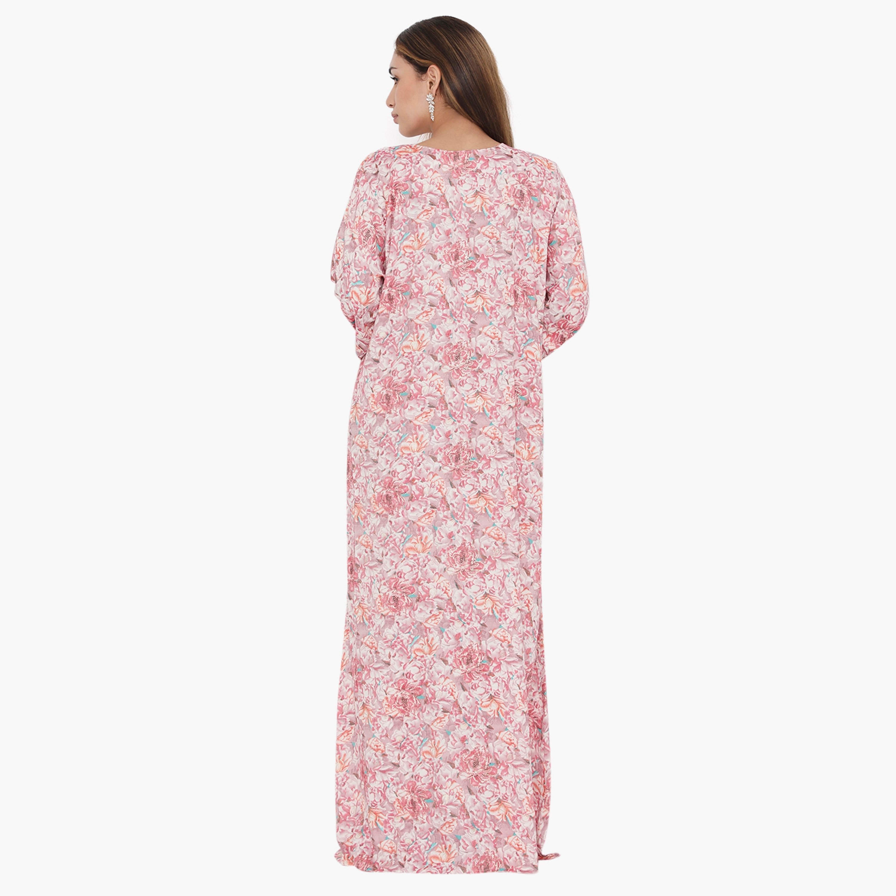 جلابية نسائية مطرزة ومطرزة بالورود ذات يوك من هناء وسارة-women-arabicclothing-jalabiyas-image-10