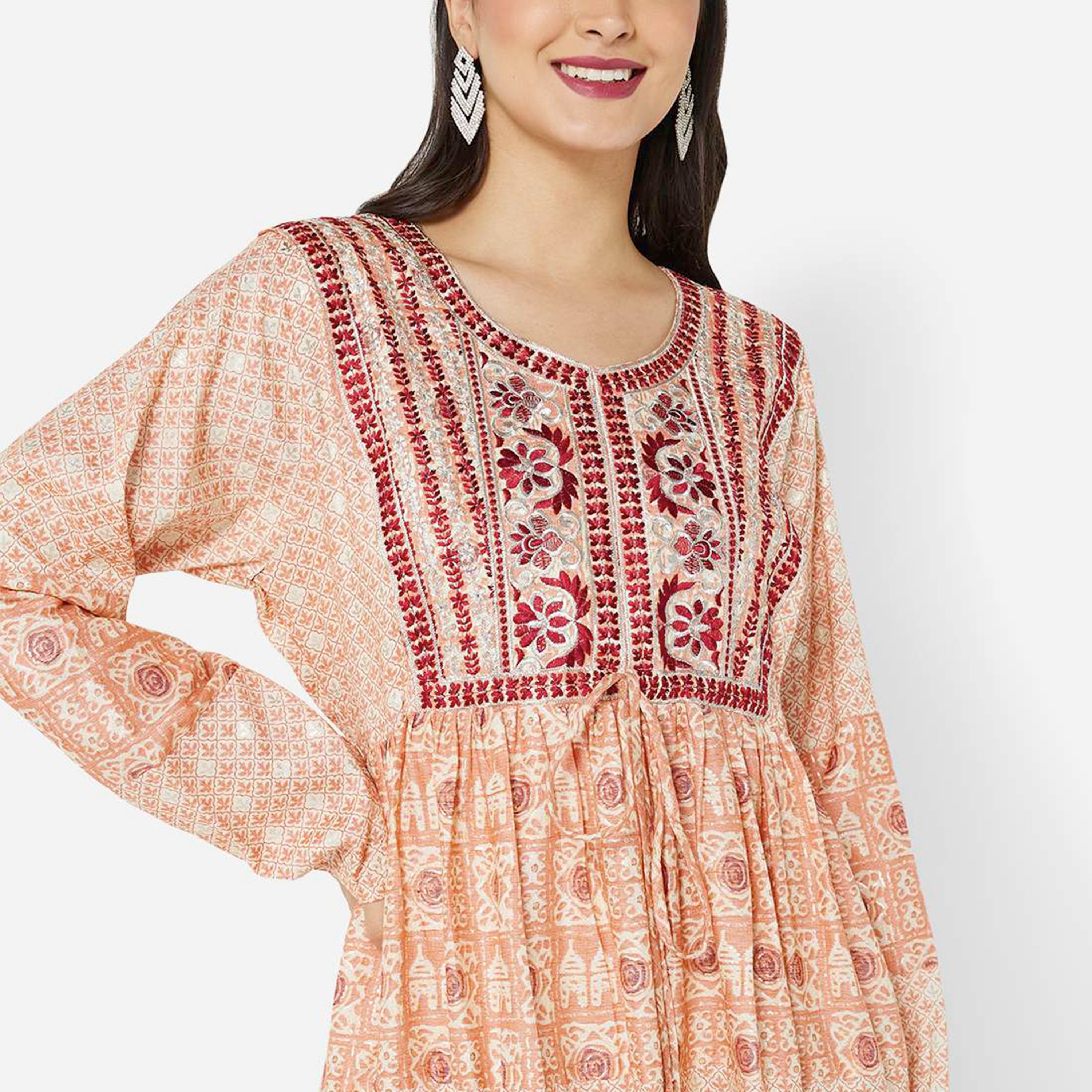 هنا وسارة جلابية نسائية مطرزة بالصدأ مع الحجاب-women-arabicclothing-jalabiyas-image-2