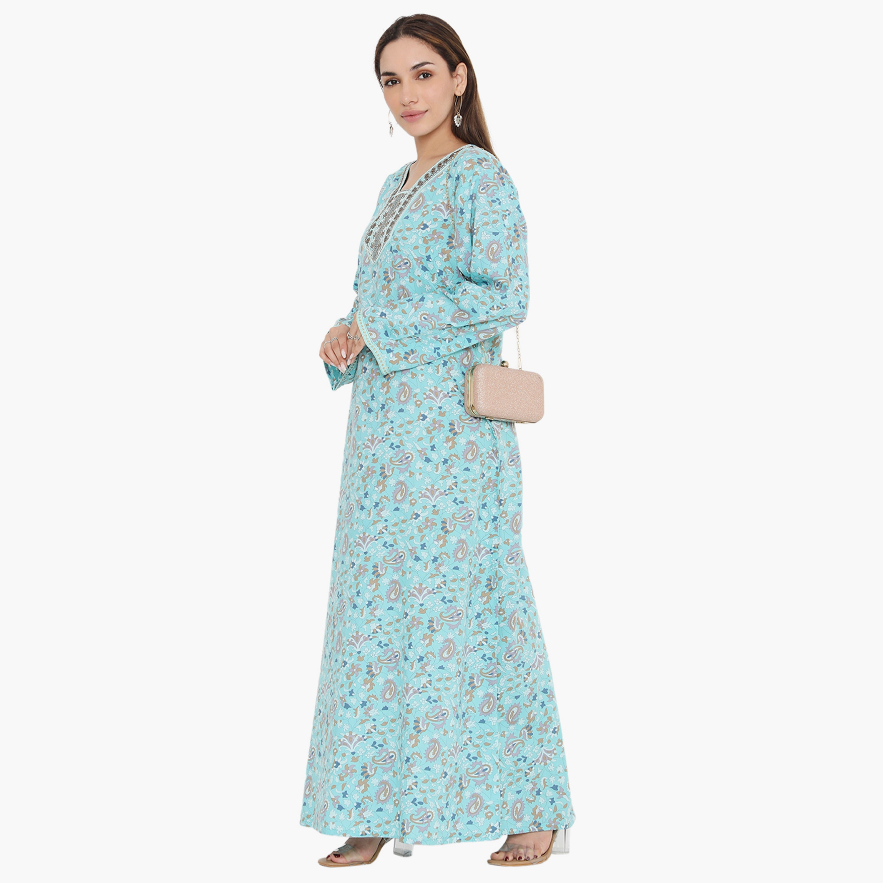 جلابية نسائية مطرزة بطبعة كاملة ومطرزة ذات يوك من هناء وسارة-women-arabicclothing-jalabiyas-image-8