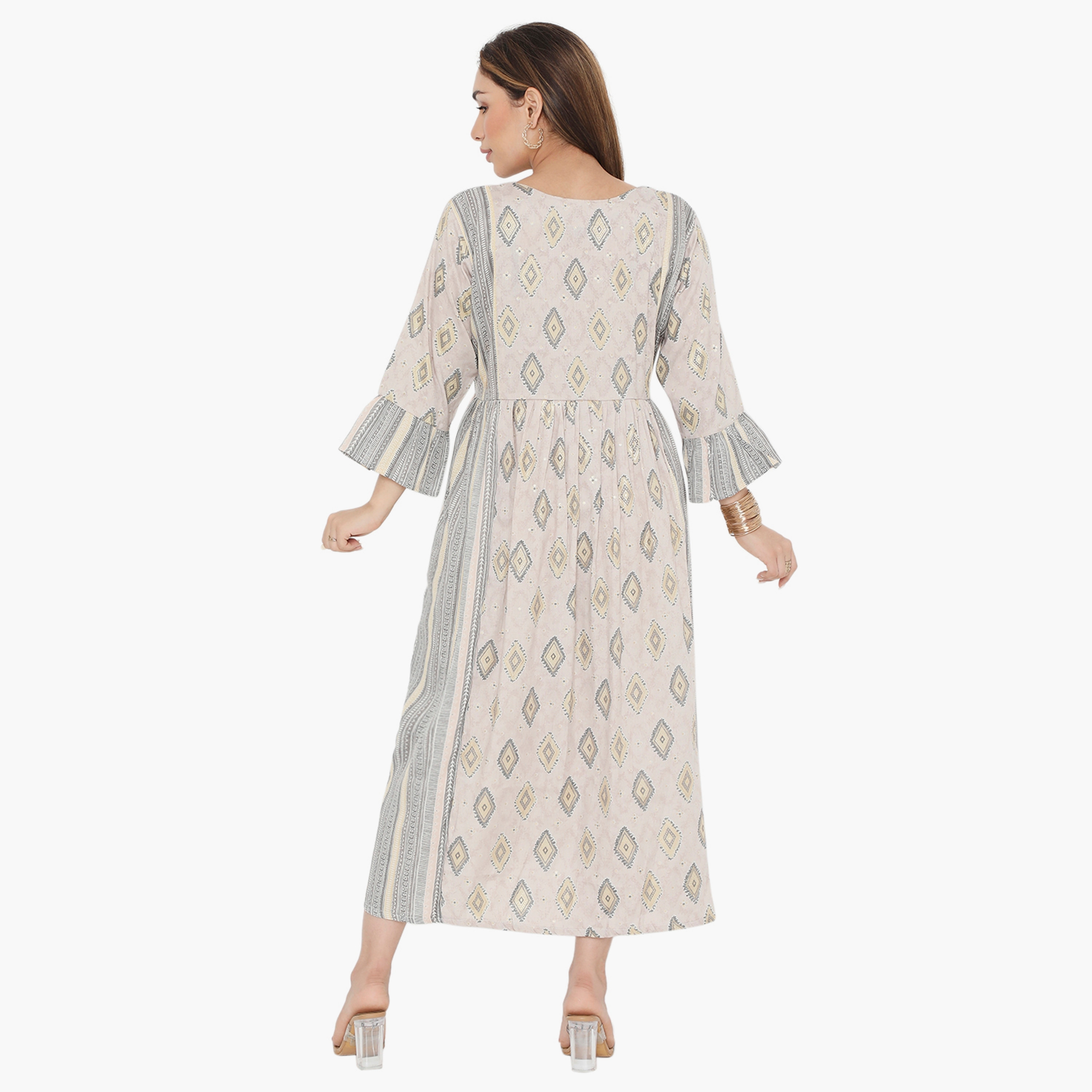 جلابية نسائية مطبوعة بأكمام جرس من هناء وسارة-women-arabicclothing-jalabiyas-image-5