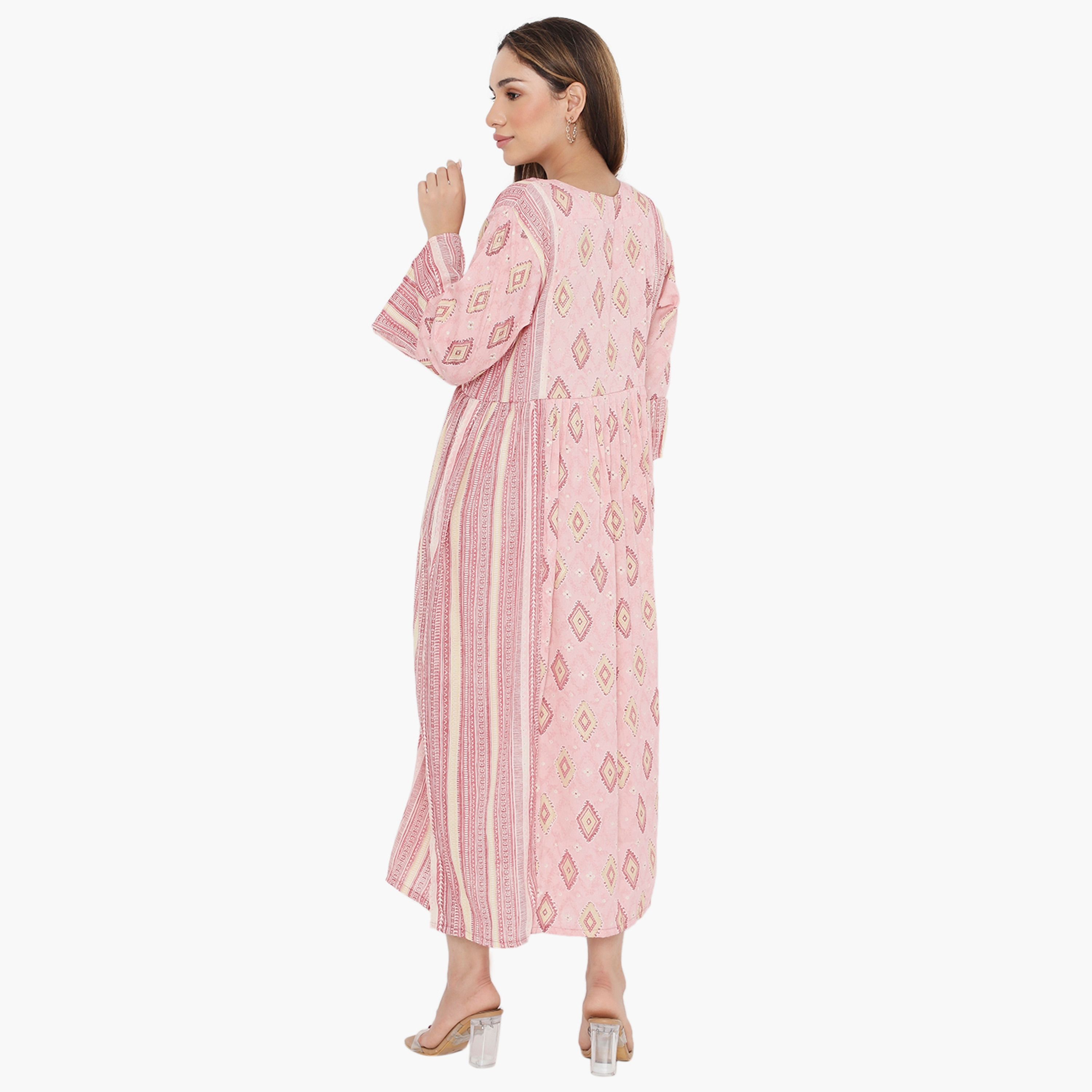 جلابية نسائية مطبوعة بأكمام جرس من هناء وسارة-women-arabicclothing-jalabiyas-image-10