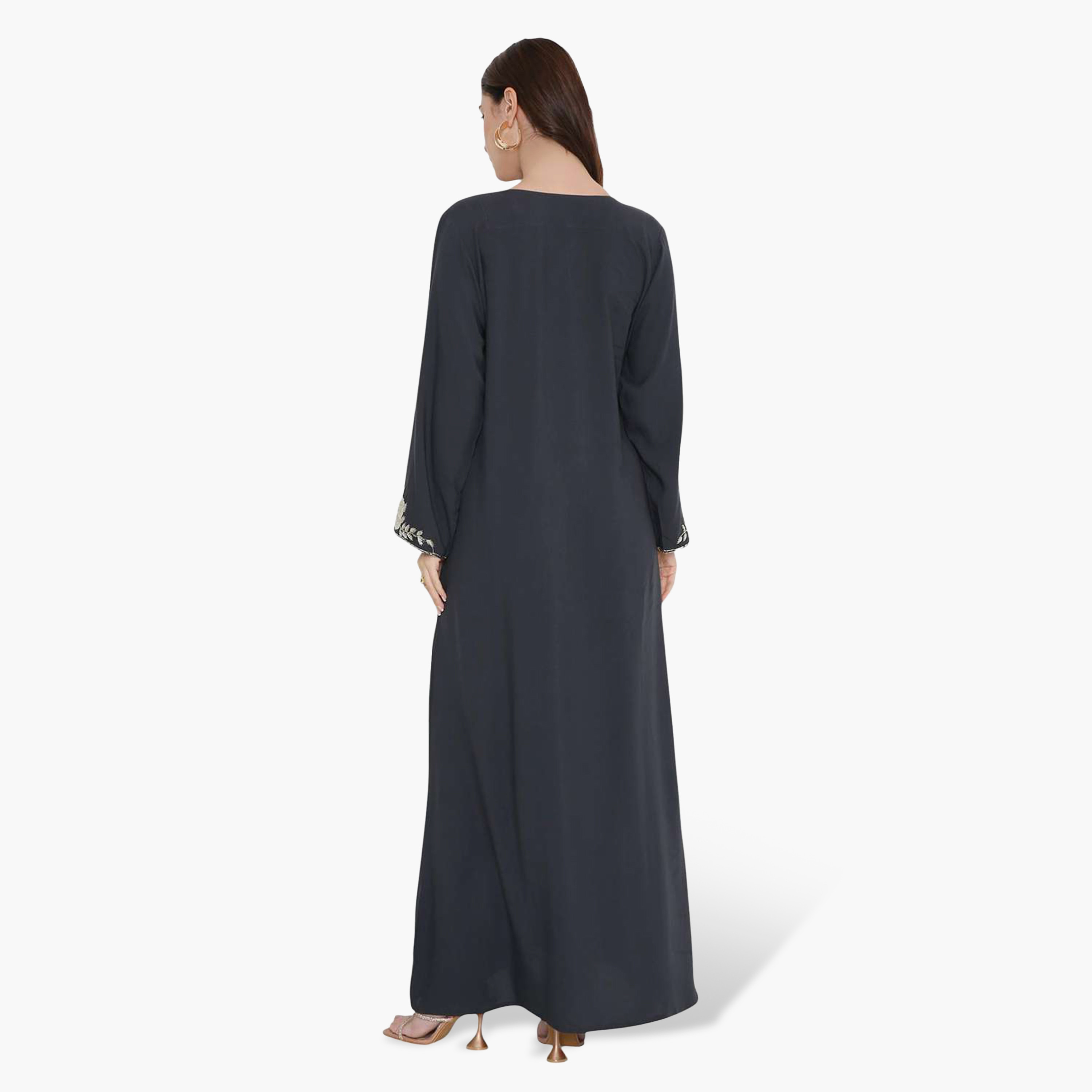 جلابية نسائية بصدرية مطرزة من هنا اند سارة-women-arabicclothing-jalabiyas-image-5