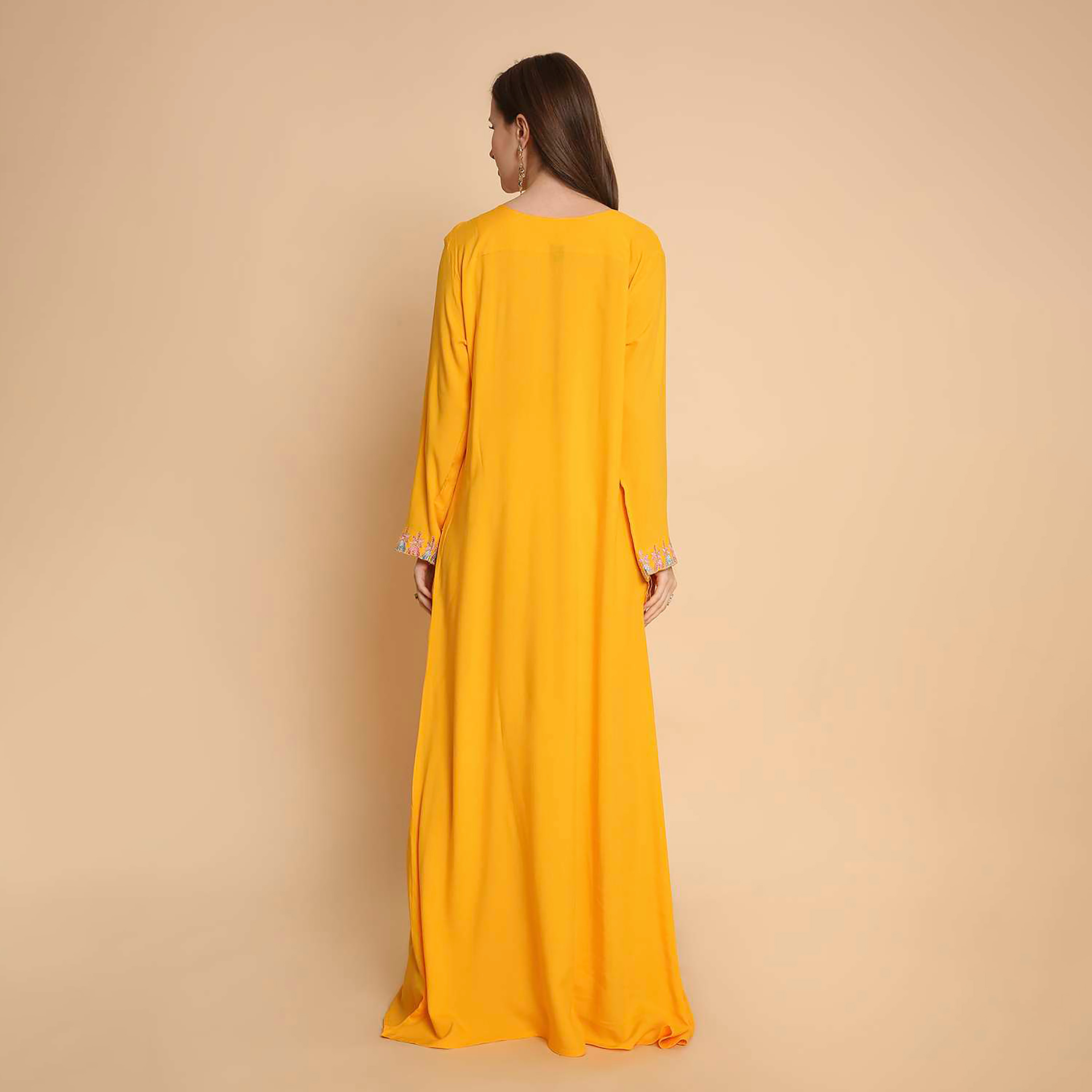 جلابية نسائية بصدرية مطرزة من هنا اند سارة-women-arabicclothing-jalabiyas-image-6