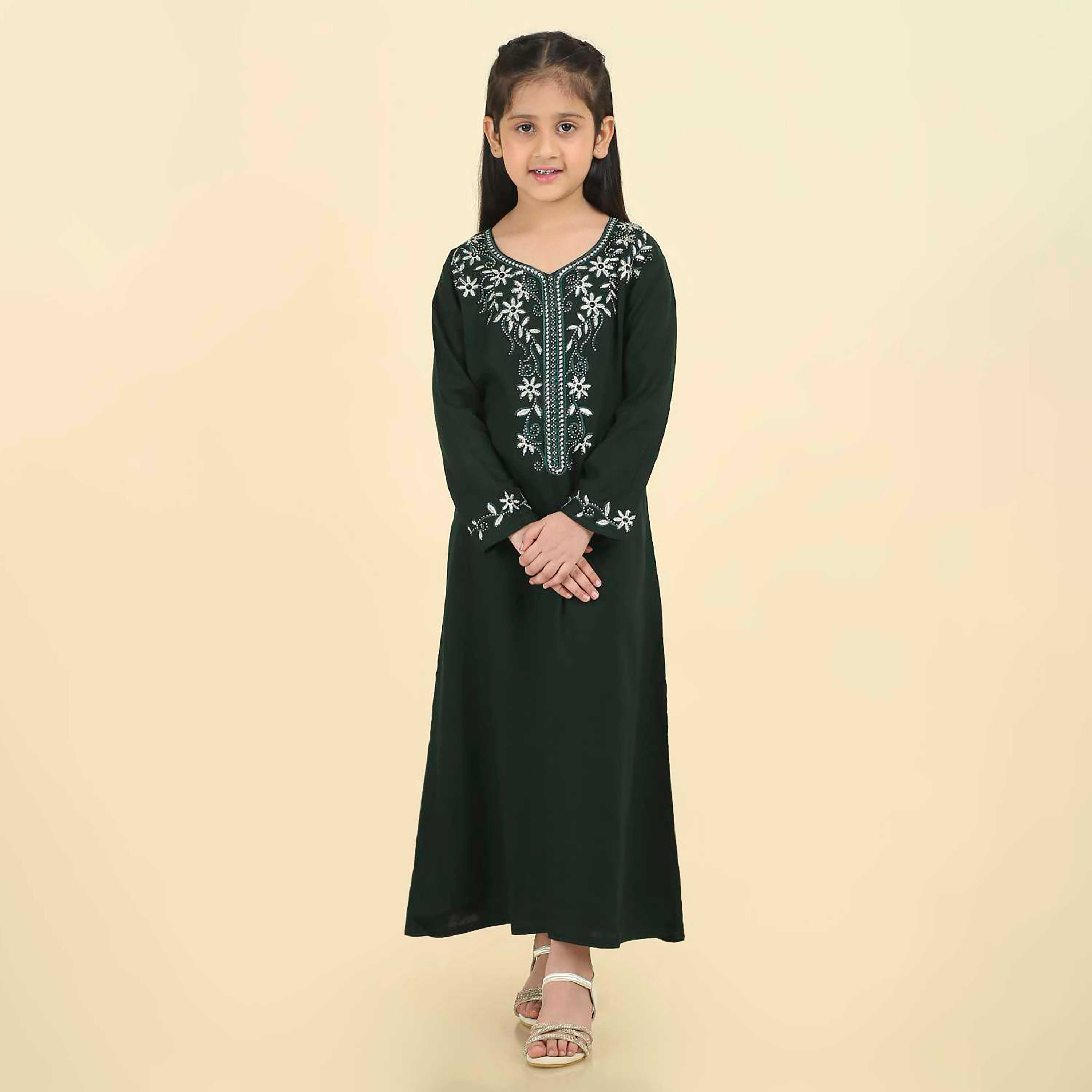 جلابية بناتي بصدرية مطرزة بنقشة الزهور من هنا اند سارة-girls-arabicclothing-jalabiyas-image-11